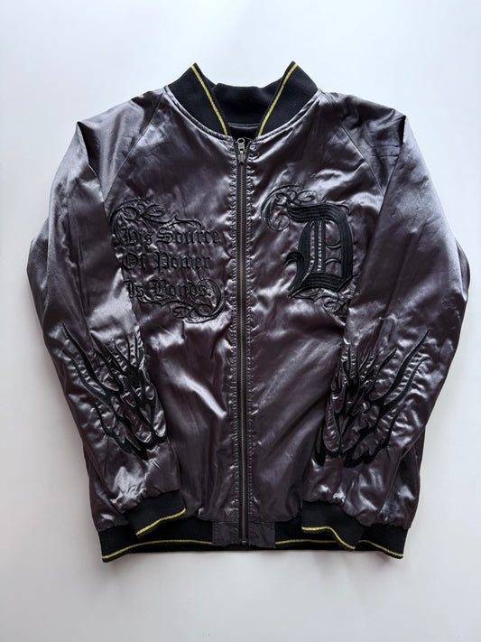 One Piece Portgas D. Ace Reversible Sukajan Jacket XL Anime Embroidered Japanese Souvenir Bomber