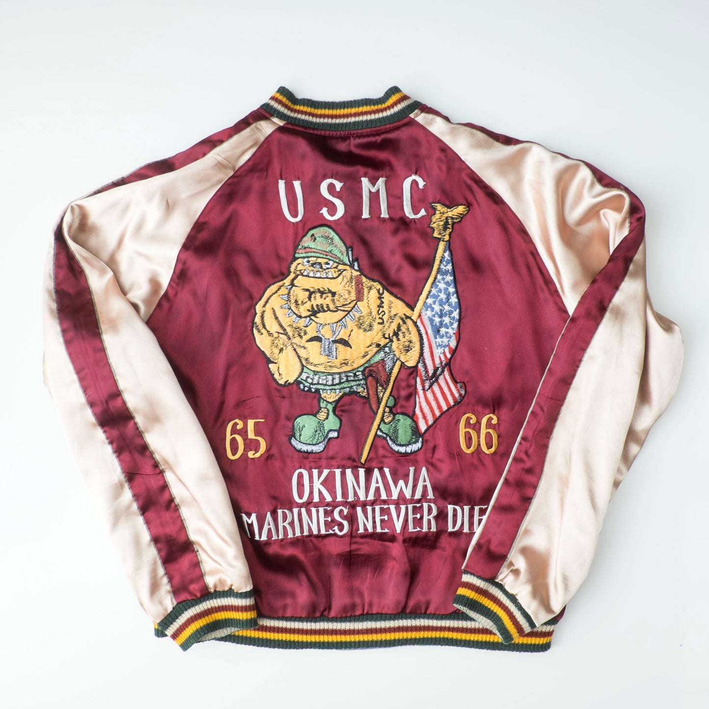 Rare 2007 Tailor Toyo TT11283 USMC Okinawa Marines Never Die Reversible Sukajan Jacket