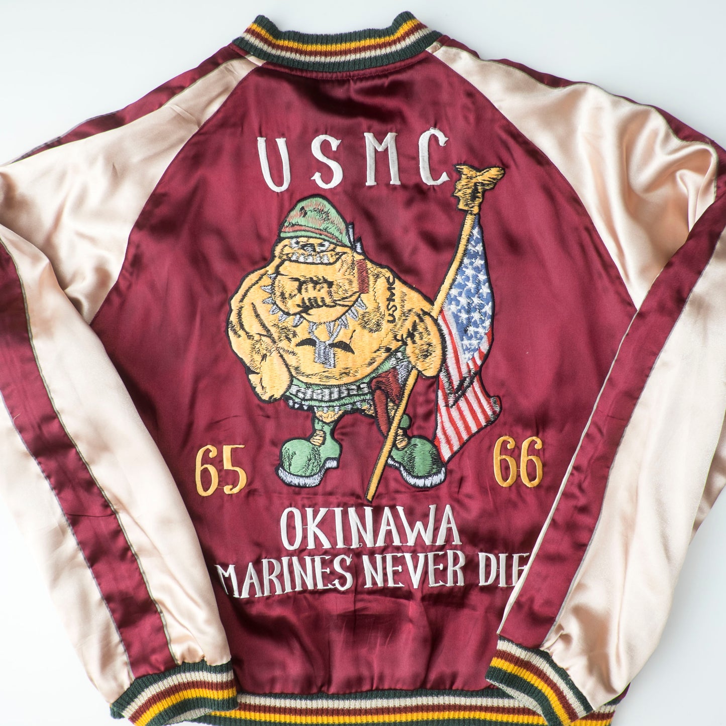Rare 2007 Tailor Toyo TT11283 USMC Okinawa Marines Never Die Reversible Sukajan Jacket