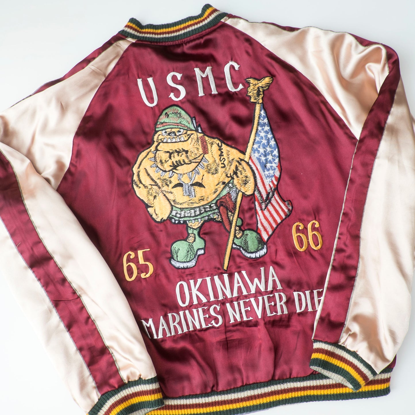 Rare 2007 Tailor Toyo TT11283 USMC Okinawa Marines Never Die Reversible Sukajan Jacket