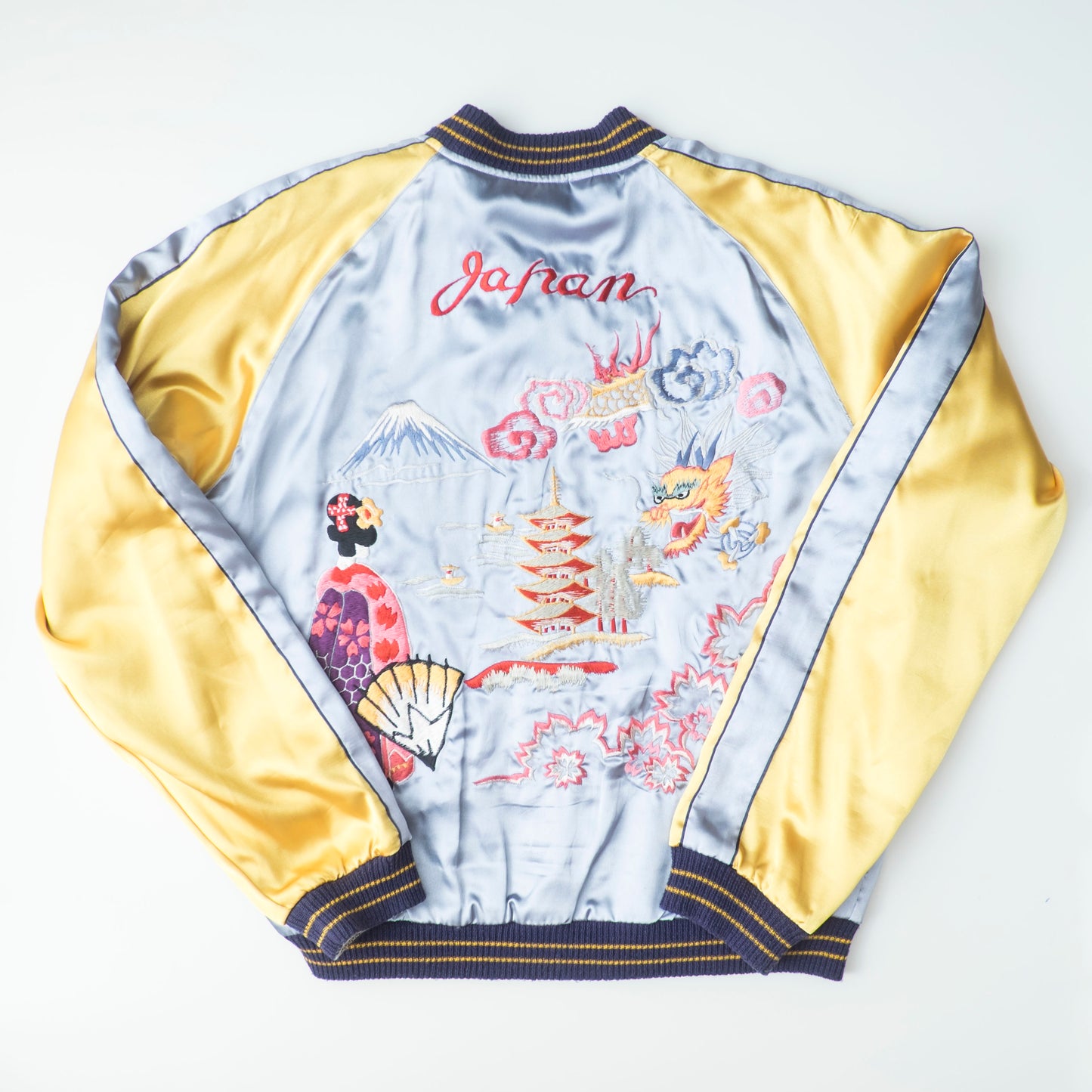 Rare 2007 Tailor Toyo TT11283 Yokota U.S. Air Force Skull Pilot Reversible Sukajan Jacket