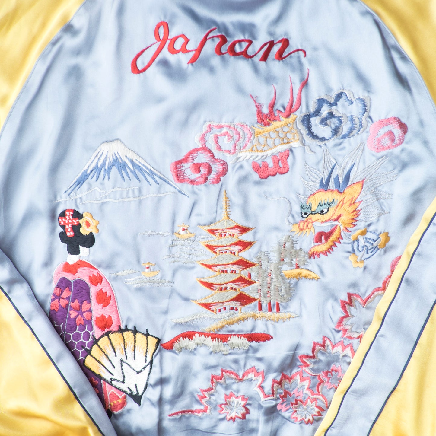 Rare 2007 Tailor Toyo TT11283 Yokota U.S. Air Force Skull Pilot Reversible Sukajan Jacket