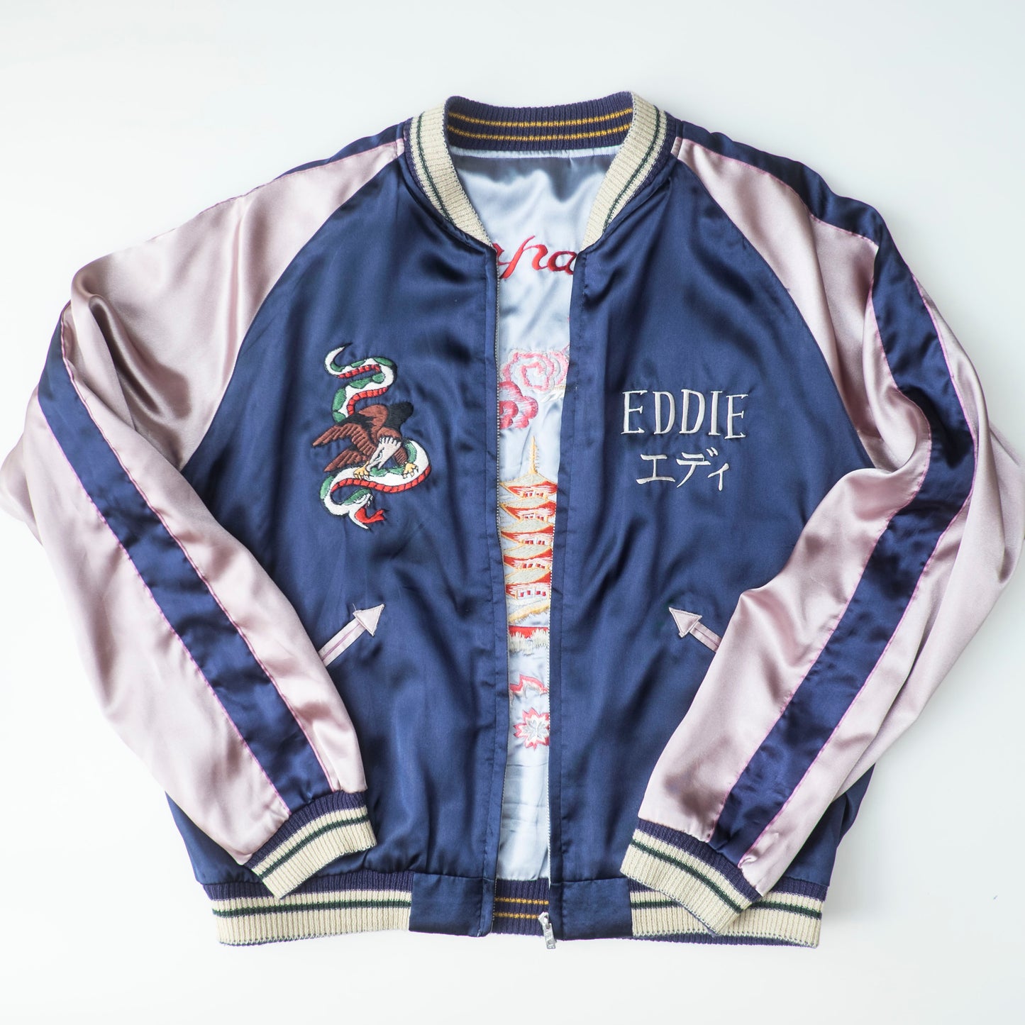 Rare 2007 Tailor Toyo TT11283 Yokota U.S. Air Force Skull Pilot Reversible Sukajan Jacket