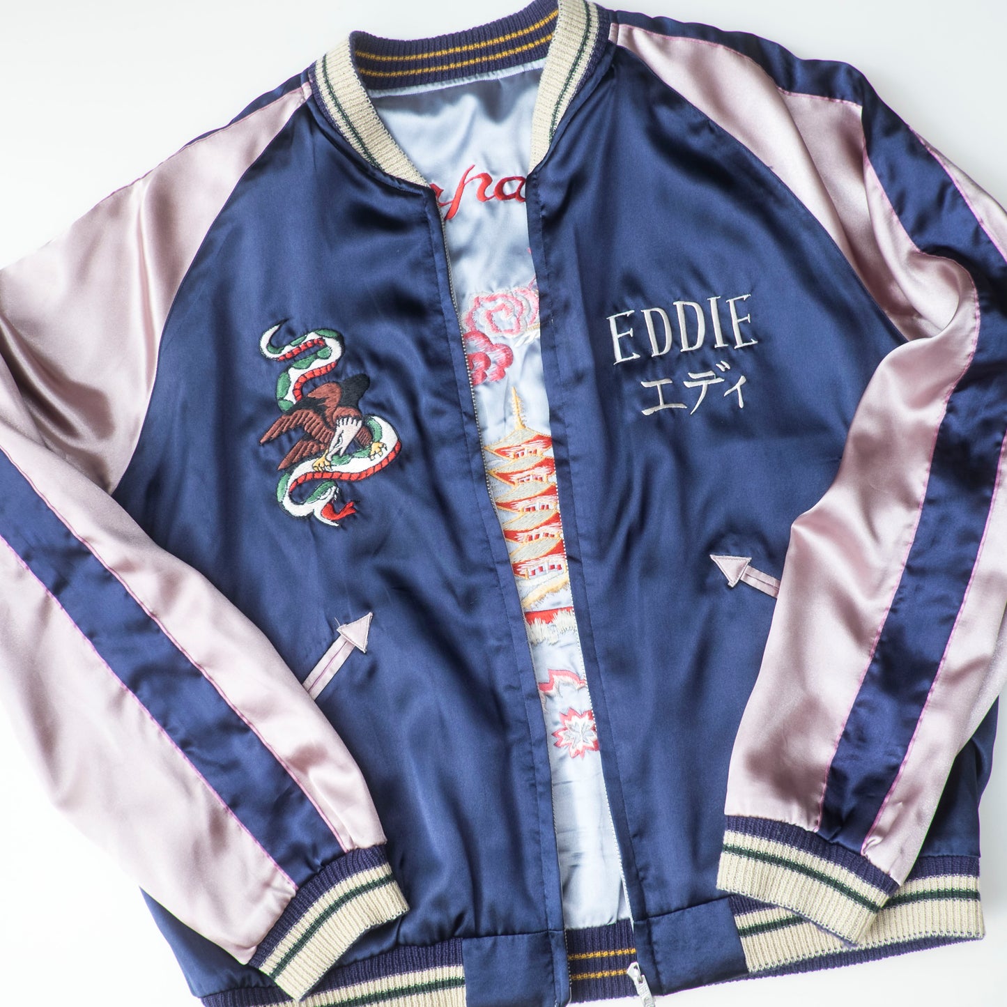 Rare 2007 Tailor Toyo TT11283 Yokota U.S. Air Force Skull Pilot Reversible Sukajan Jacket