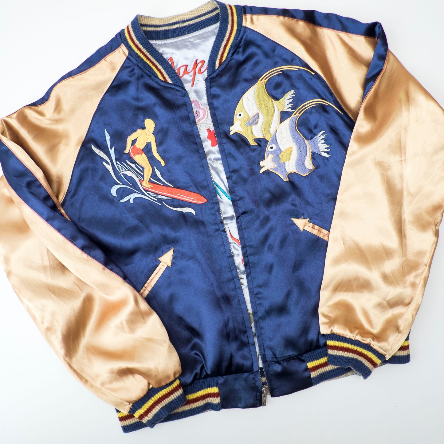 Vintage Tailor Toyo Aloha Hawaii Ukulele Dragon Reversible Sukajan Jacket