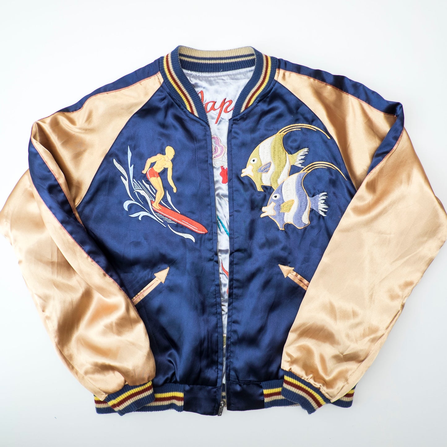 Vintage Tailor Toyo Aloha Hawaii Ukulele Dragon Reversible Sukajan Jacket