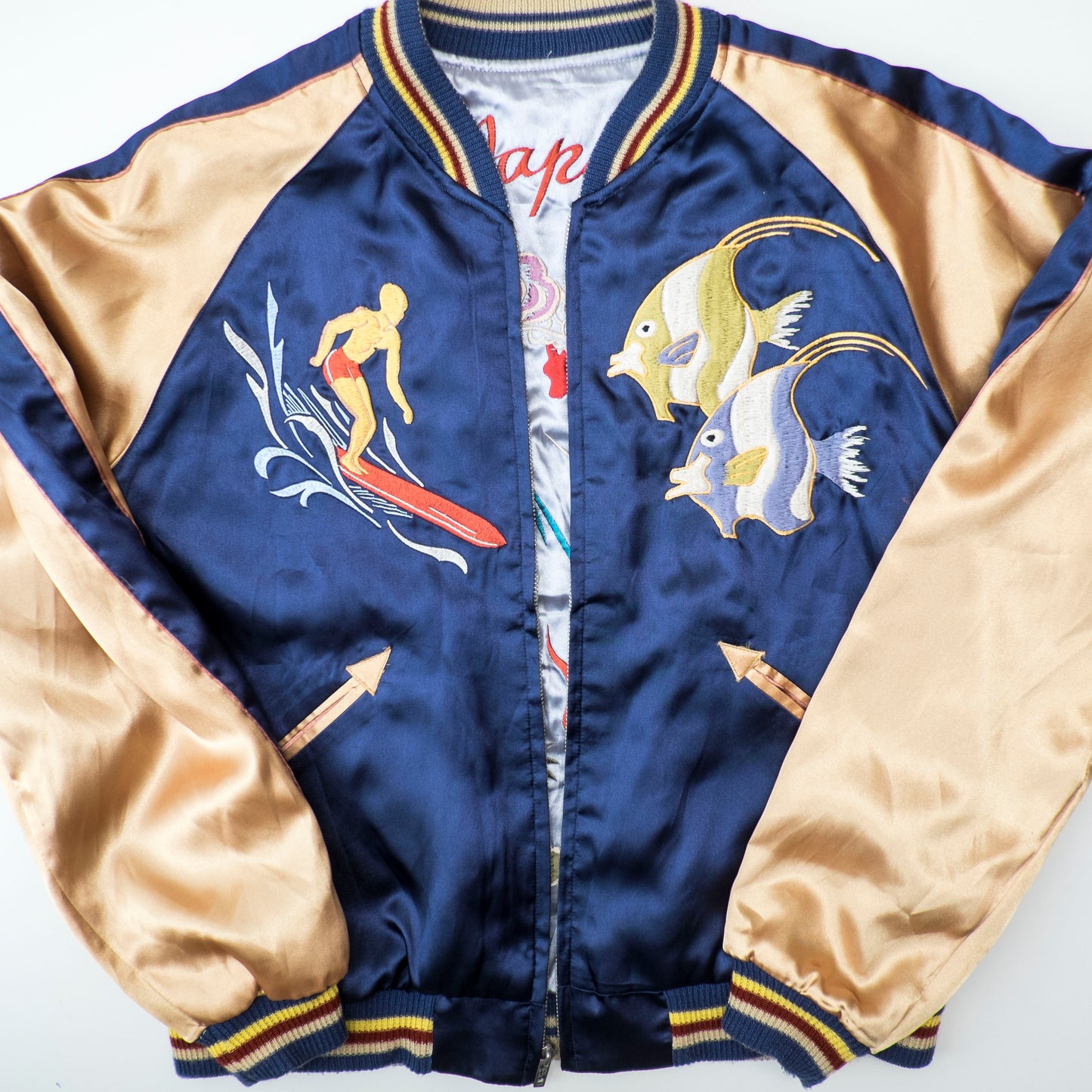 Vintage Tailor Toyo Aloha Hawaii Ukulele Dragon Reversible Sukajan Jacket
