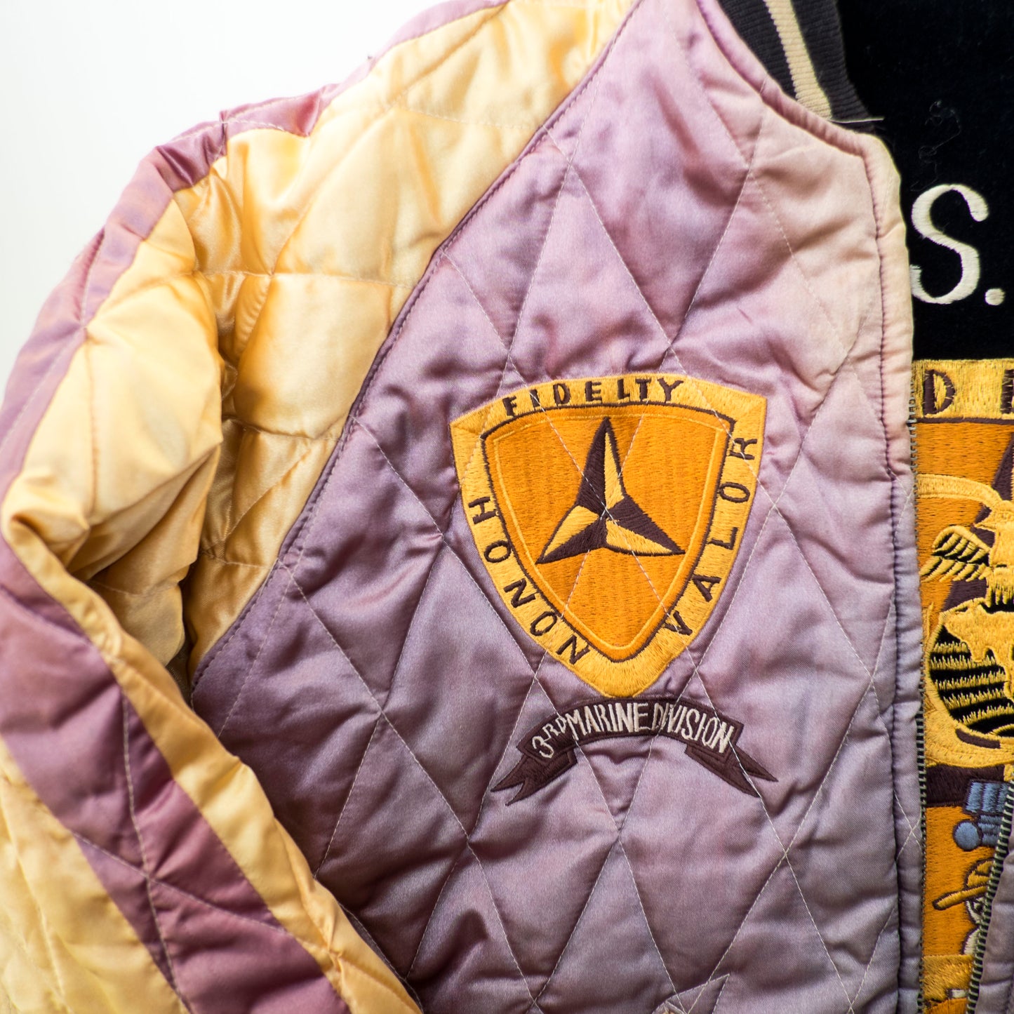 Vintage Tailor Toyo USMC 3rd Marine Division Camp Courtney Reversible Velveteen Sukajan Jacket