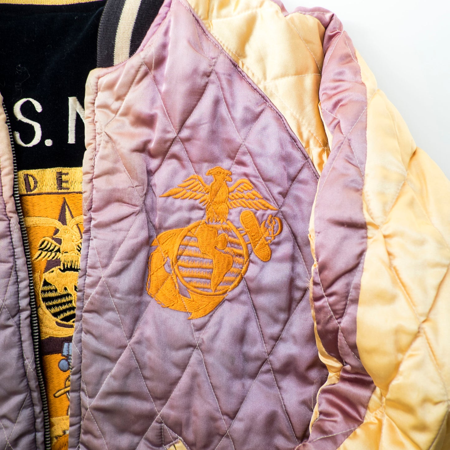 Vintage Tailor Toyo USMC 3rd Marine Division Camp Courtney Reversible Velveteen Sukajan Jacket