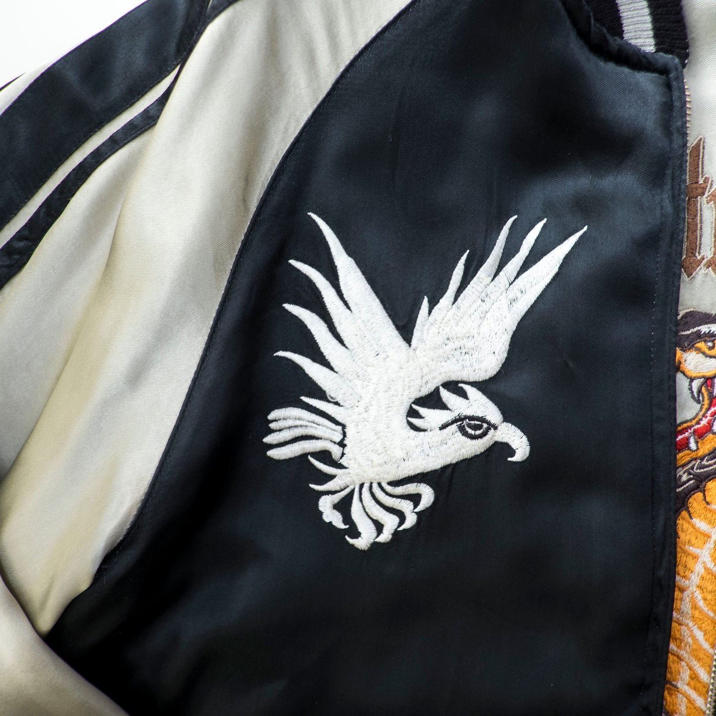 Vintage Back Street Crawler Reversible Sukajan Jacket Cobra Skull Eagle Roses Gothic Punk Japanese Souvenir Bomber