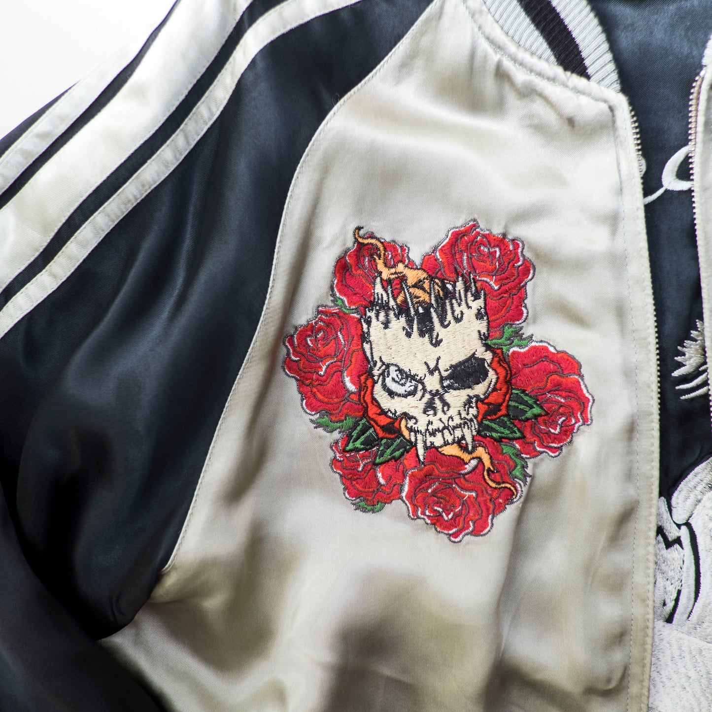 Vintage Back Street Crawler Reversible Sukajan Jacket Cobra Skull Eagle Roses Gothic Punk Japanese Souvenir Bomber