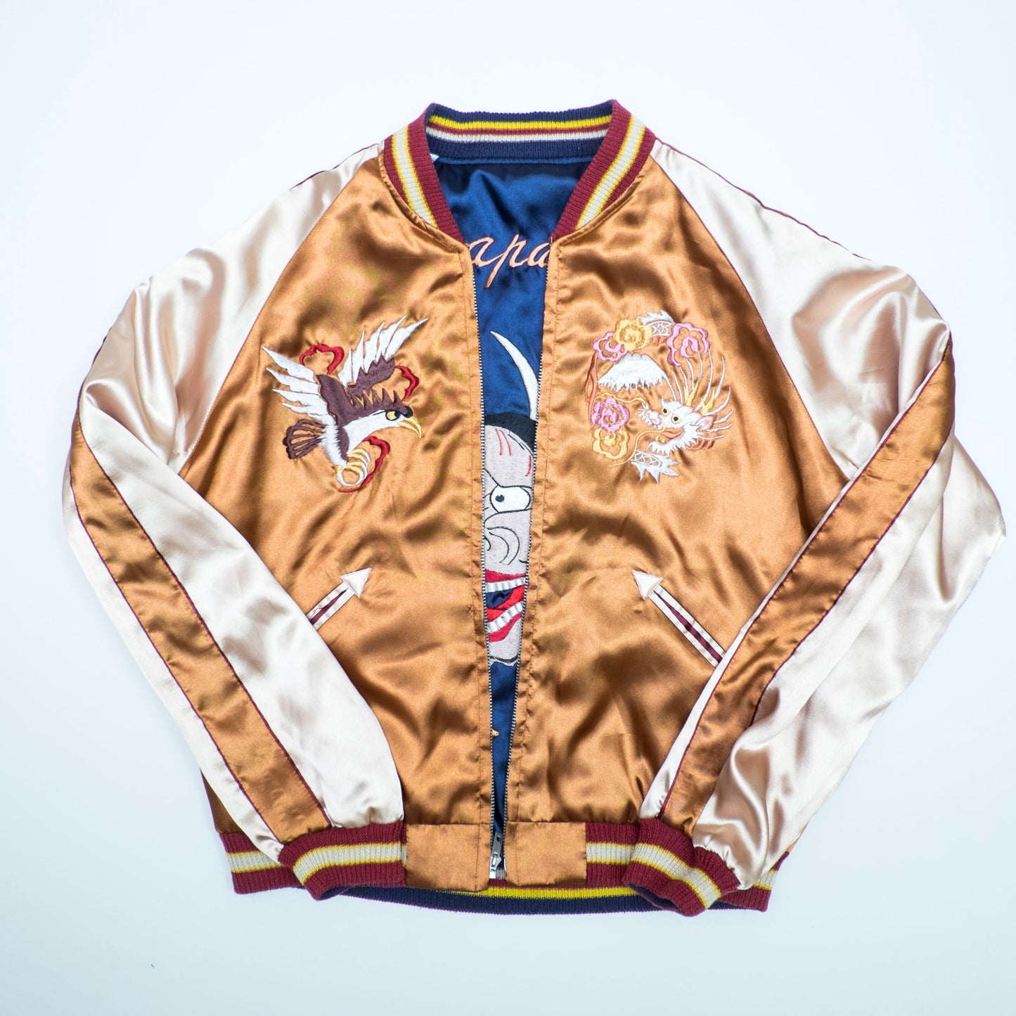 Rare Tailor Toyo TT11041 Reversible Sukajan Hannya Crane Turtle Mt Fuji Castle Dragon Eagle HiGH&LOW Jacket
