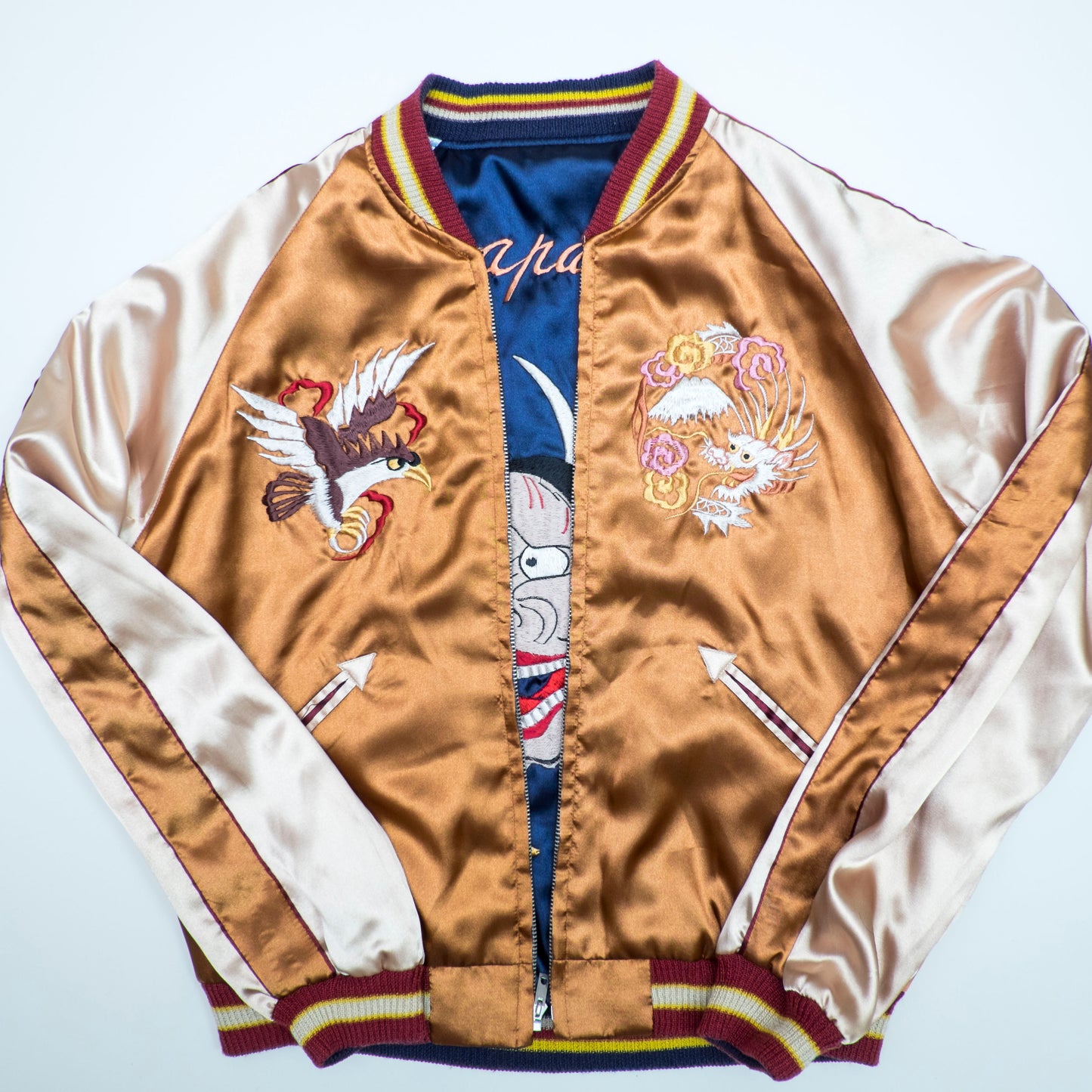 Rare Tailor Toyo TT11041 Reversible Sukajan Hannya Crane Turtle Mt Fuji Castle Dragon Eagle HiGH&LOW Jacket