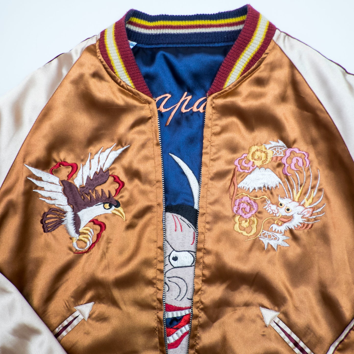 Rare Tailor Toyo TT11041 Reversible Sukajan Hannya Crane Turtle Mt Fuji Castle Dragon Eagle HiGH&LOW Jacket