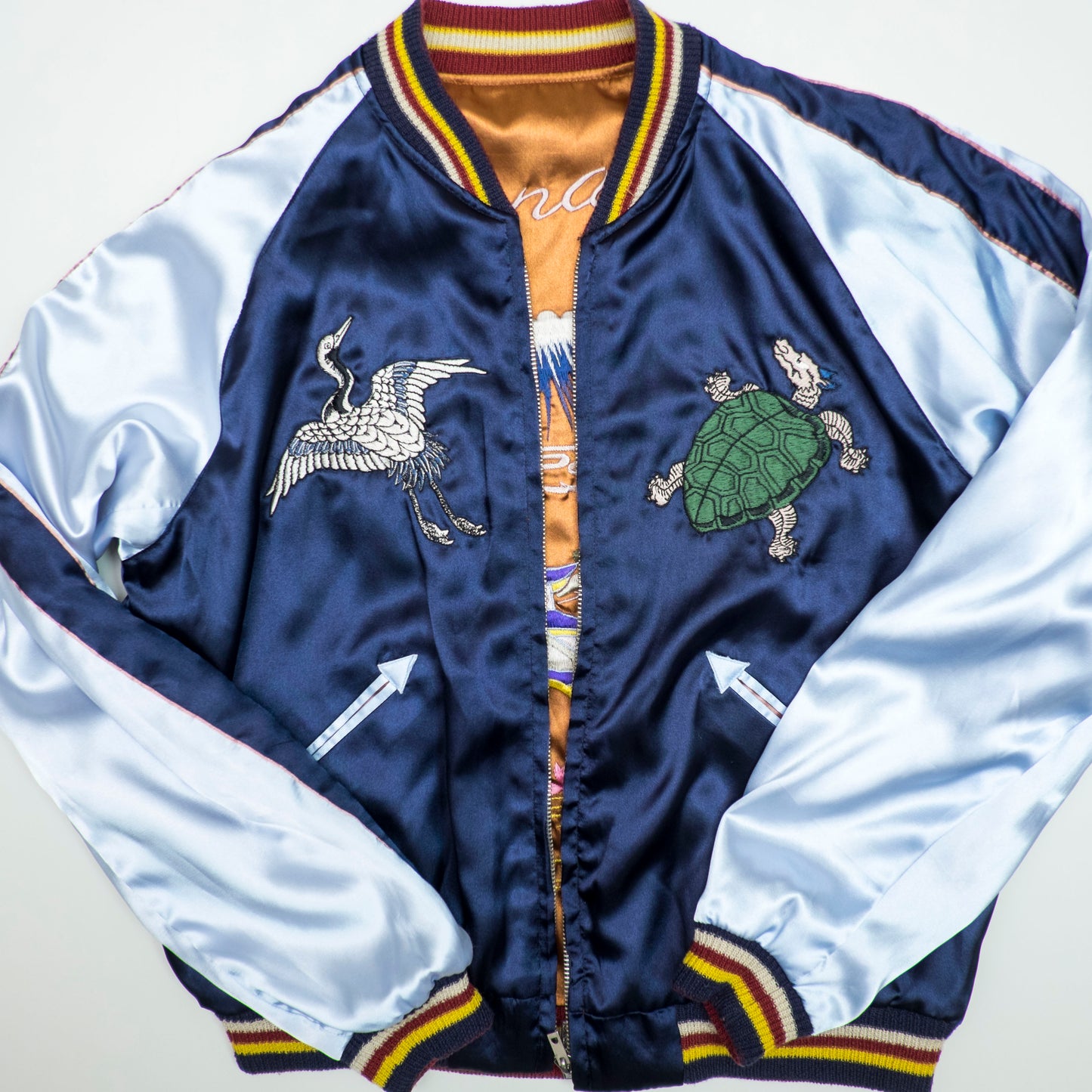 Rare Tailor Toyo TT11041 Reversible Sukajan Hannya Crane Turtle Mt Fuji Castle Dragon Eagle HiGH&LOW Jacket