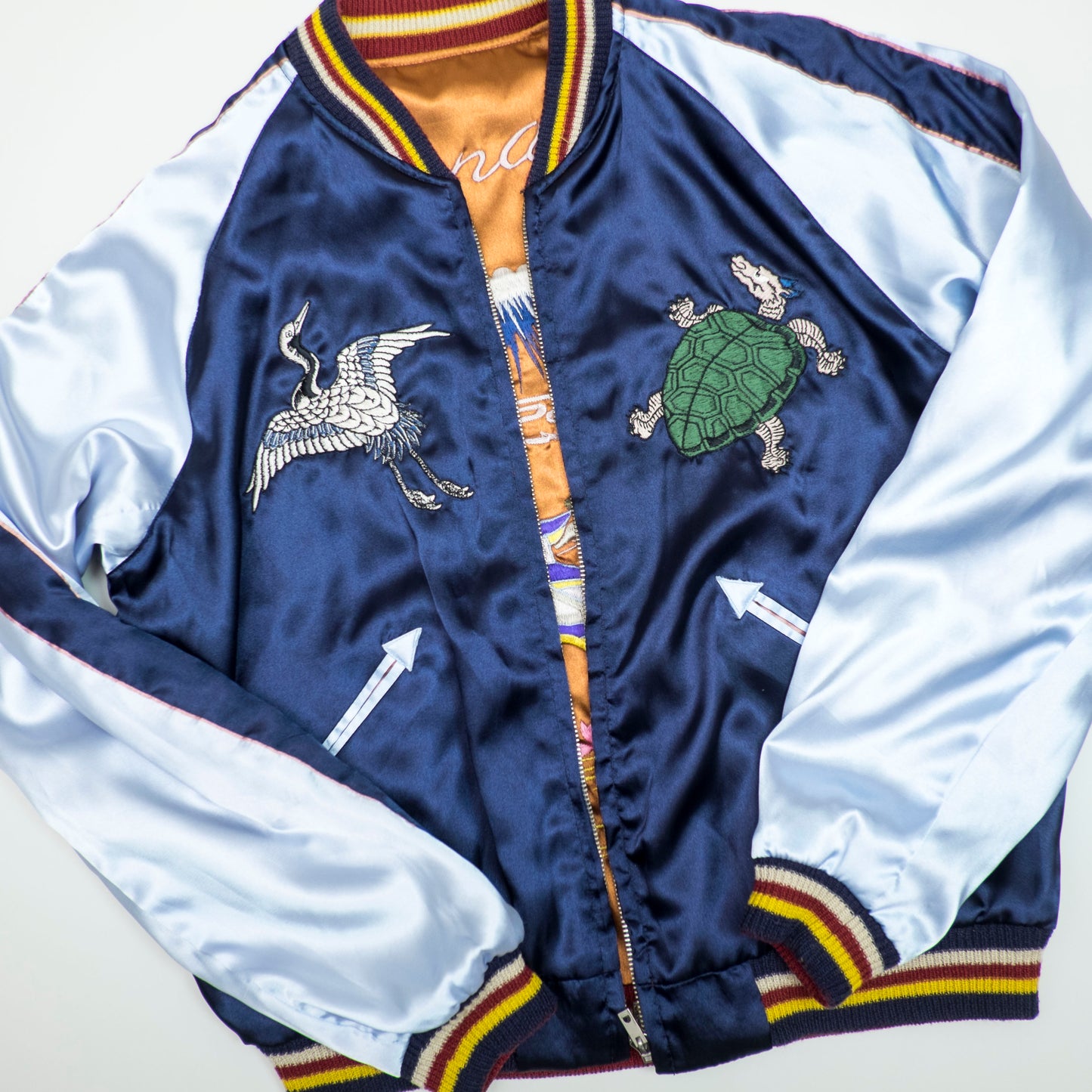 Rare Tailor Toyo TT11041 Reversible Sukajan Hannya Crane Turtle Mt Fuji Castle Dragon Eagle HiGH&LOW Jacket