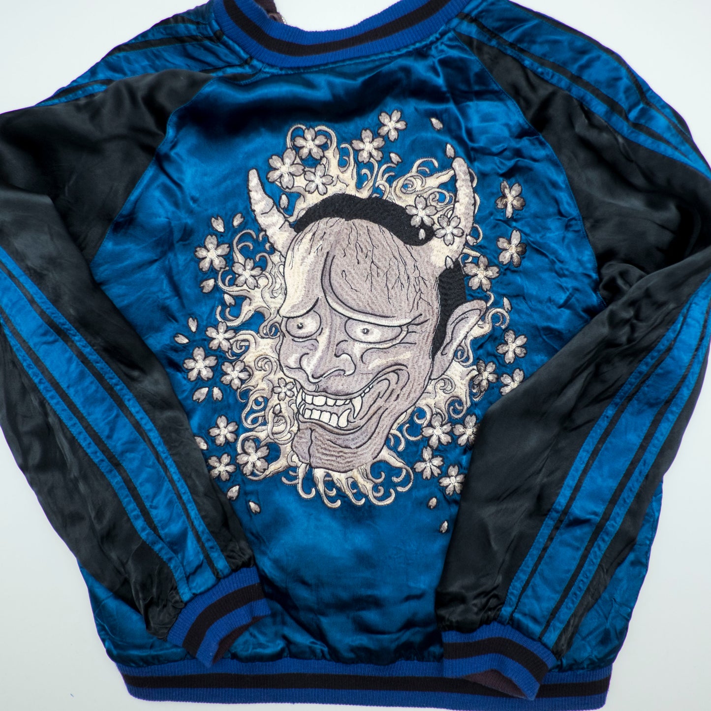 Rare Satori Reversible Hannya Jiraiya Toad Sukajan Jacket XL Japanese Embroidered Souvenir Bomber L-XL