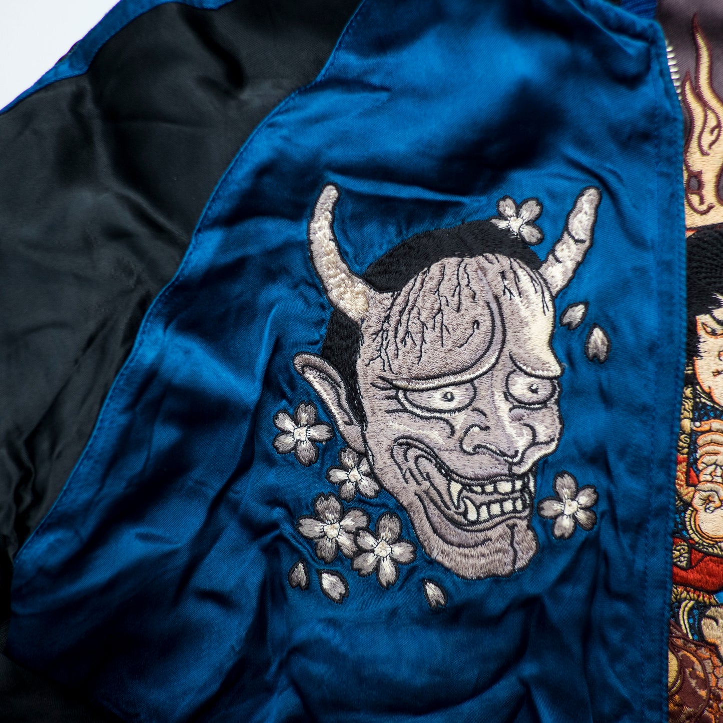 Rare Satori Reversible Hannya Jiraiya Toad Sukajan Jacket XL Japanese Embroidered Souvenir Bomber L-XL