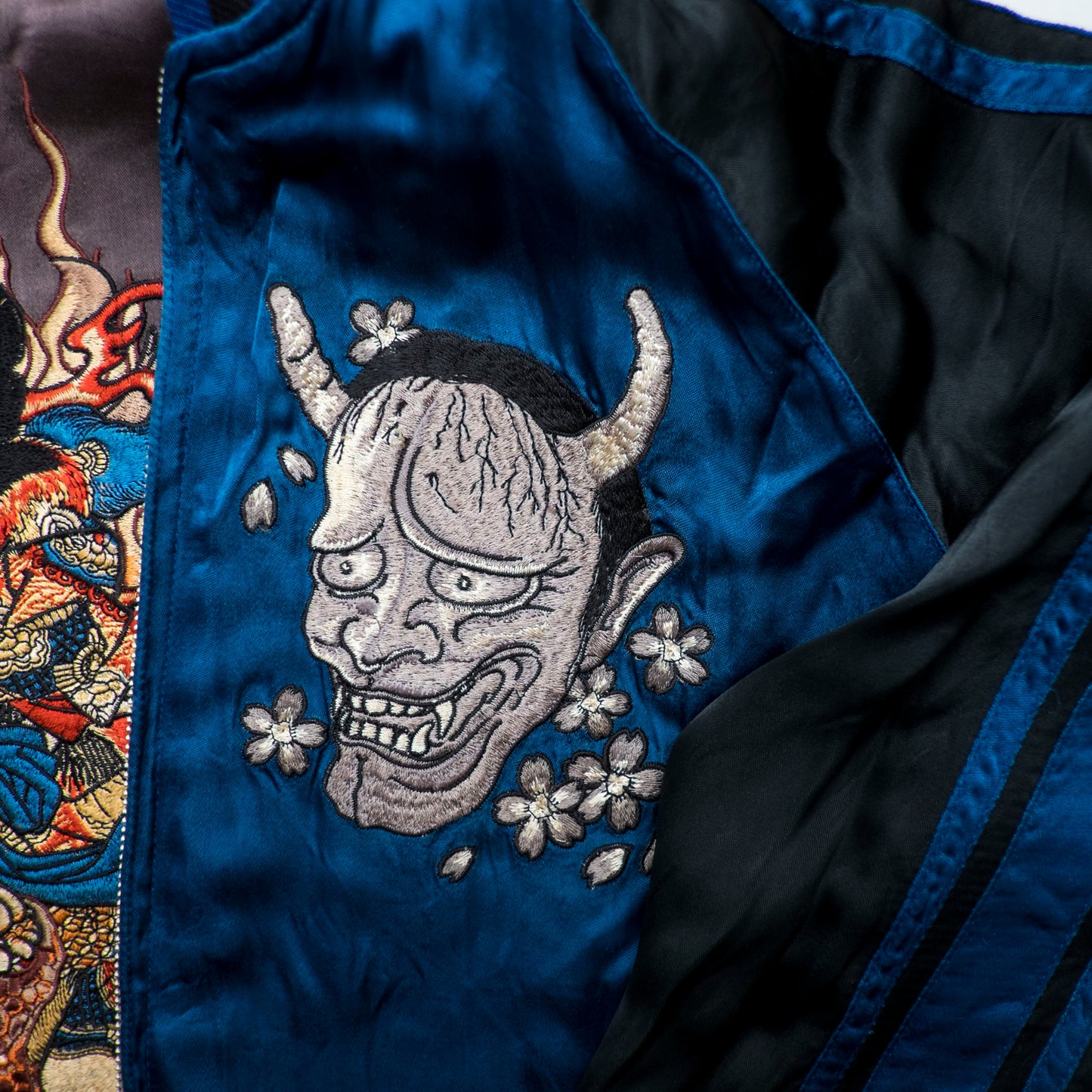 Rare Satori Reversible Hannya Jiraiya Toad Sukajan Jacket XL Japanese Embroidered Souvenir Bomber L-XL