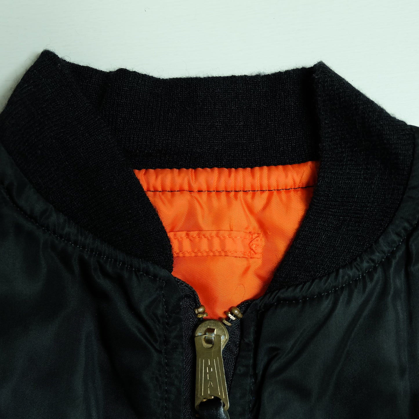 Vintage 1990s Alpha Industries Batman Logo MA-1 Bomber Jacket Medium USA Made Reversible Black Orange Flight Jacket
