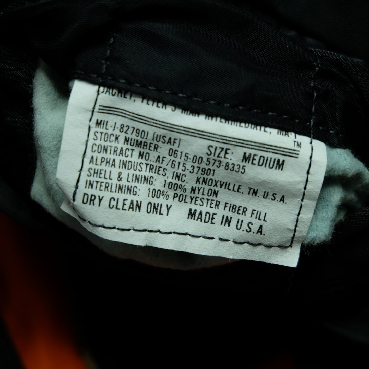 Vintage 1990s Alpha Industries Batman Logo MA-1 Bomber Jacket Medium USA Made Reversible Black Orange Flight Jacket