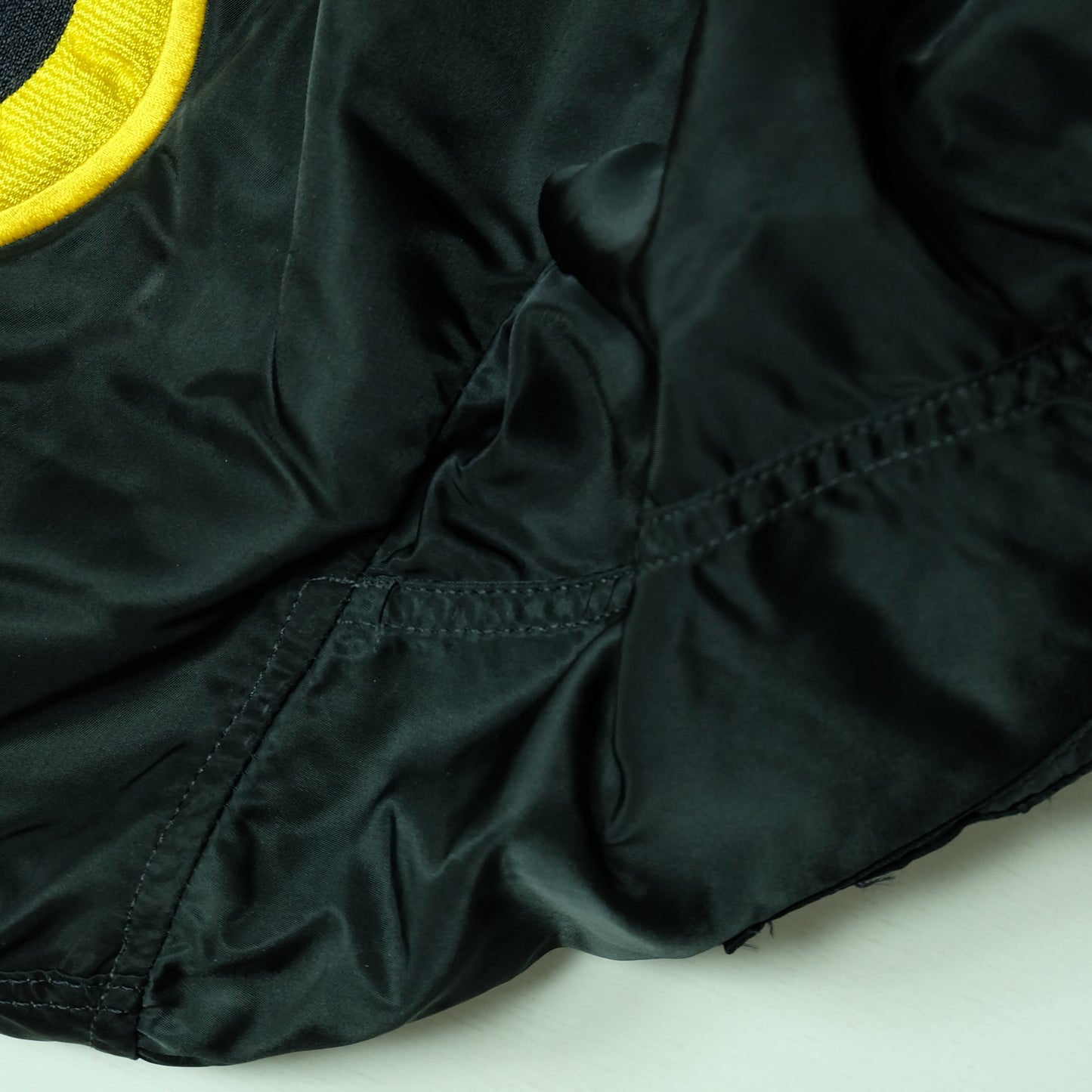 Vintage 1990s Alpha Industries Batman Logo MA-1 Bomber Jacket Medium USA Made Reversible Black Orange Flight Jacket