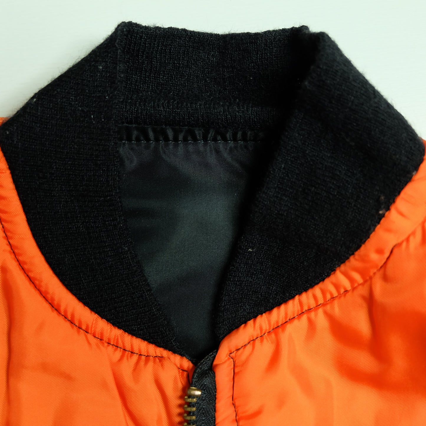 Vintage 1990s Alpha Industries Batman Logo MA-1 Bomber Jacket Medium USA Made Reversible Black Orange Flight Jacket