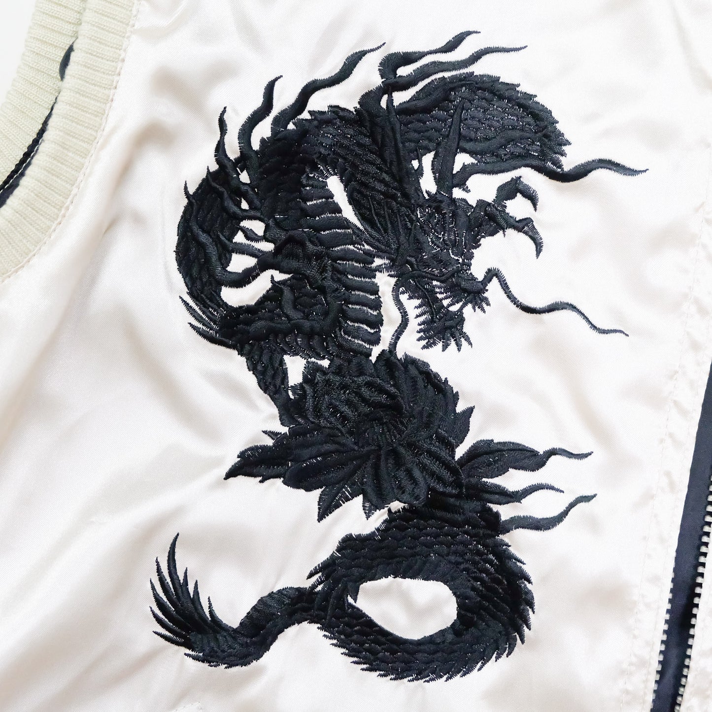 DOGTOWN Vintage Japanese Japan Samurai Musha Biker BLACK DRAGON Embroidered Yokosuka Jumper Bomber Sukajan Souvenir Jacket S