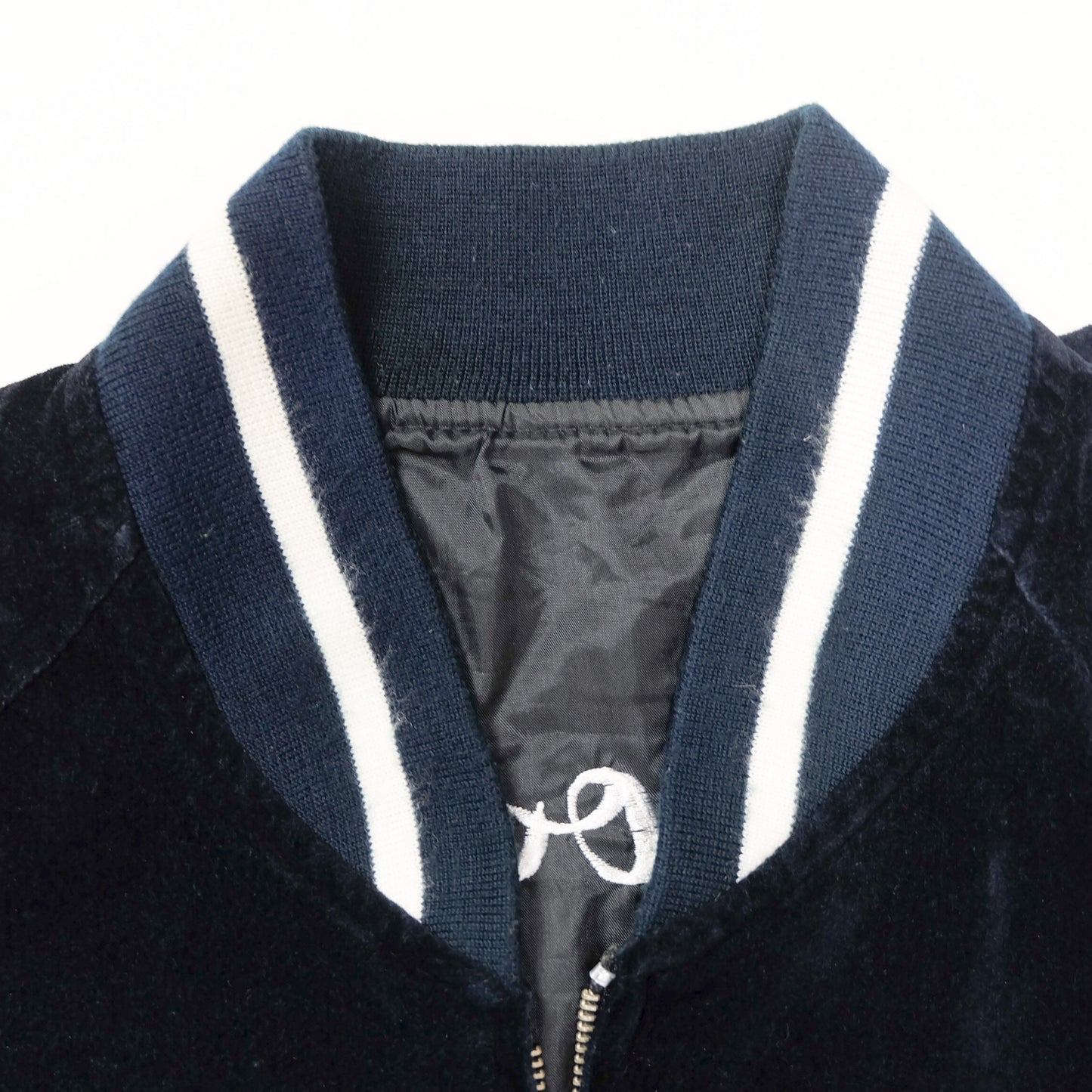 Vintage Black Velvet Dragon Sukajan Jacket L Japanese Yokosuka Souvenir Bomber White Irezumi Embroidery