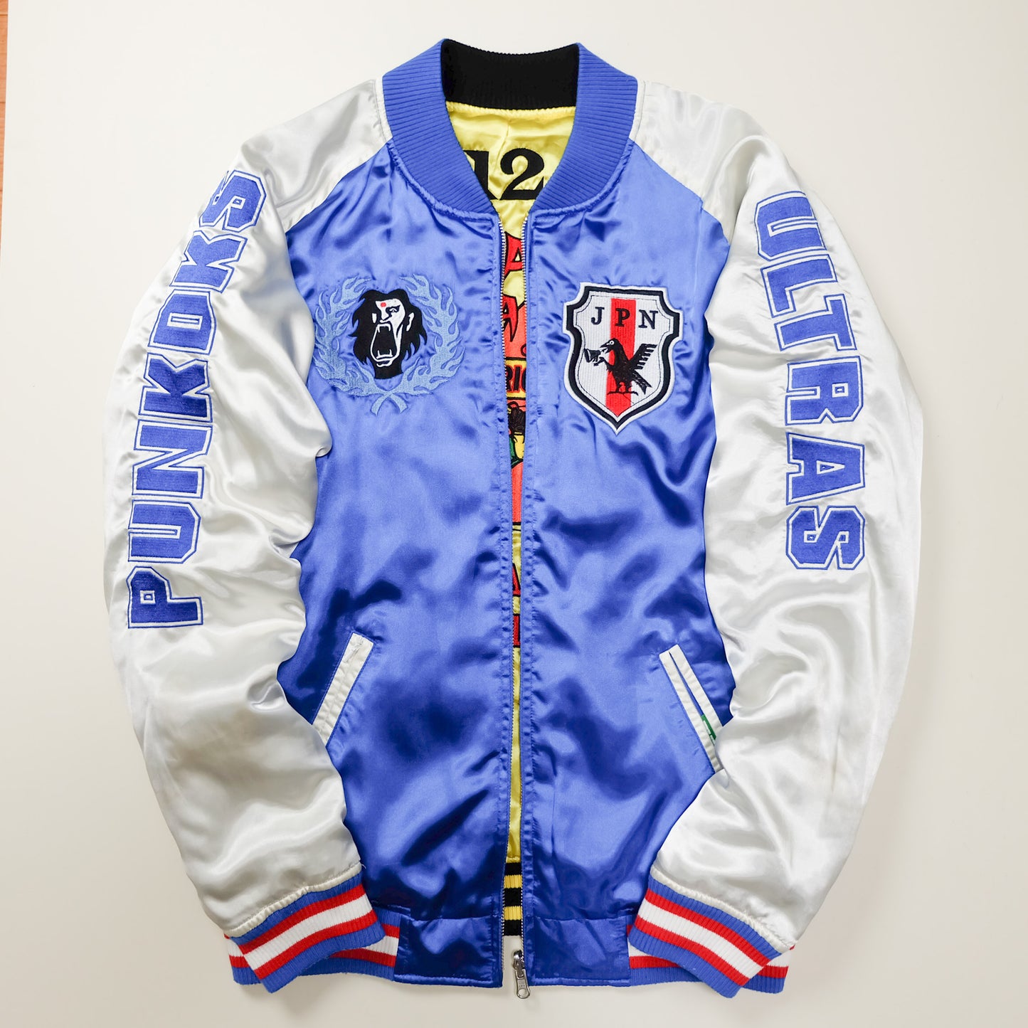 PUNK DRUNKERS Vintage Japanese Japan Soccer World Cup South Africa Samurai Musha Embroidered Yokosuka Jumper Bomber Sukajan Souvenir Jacket