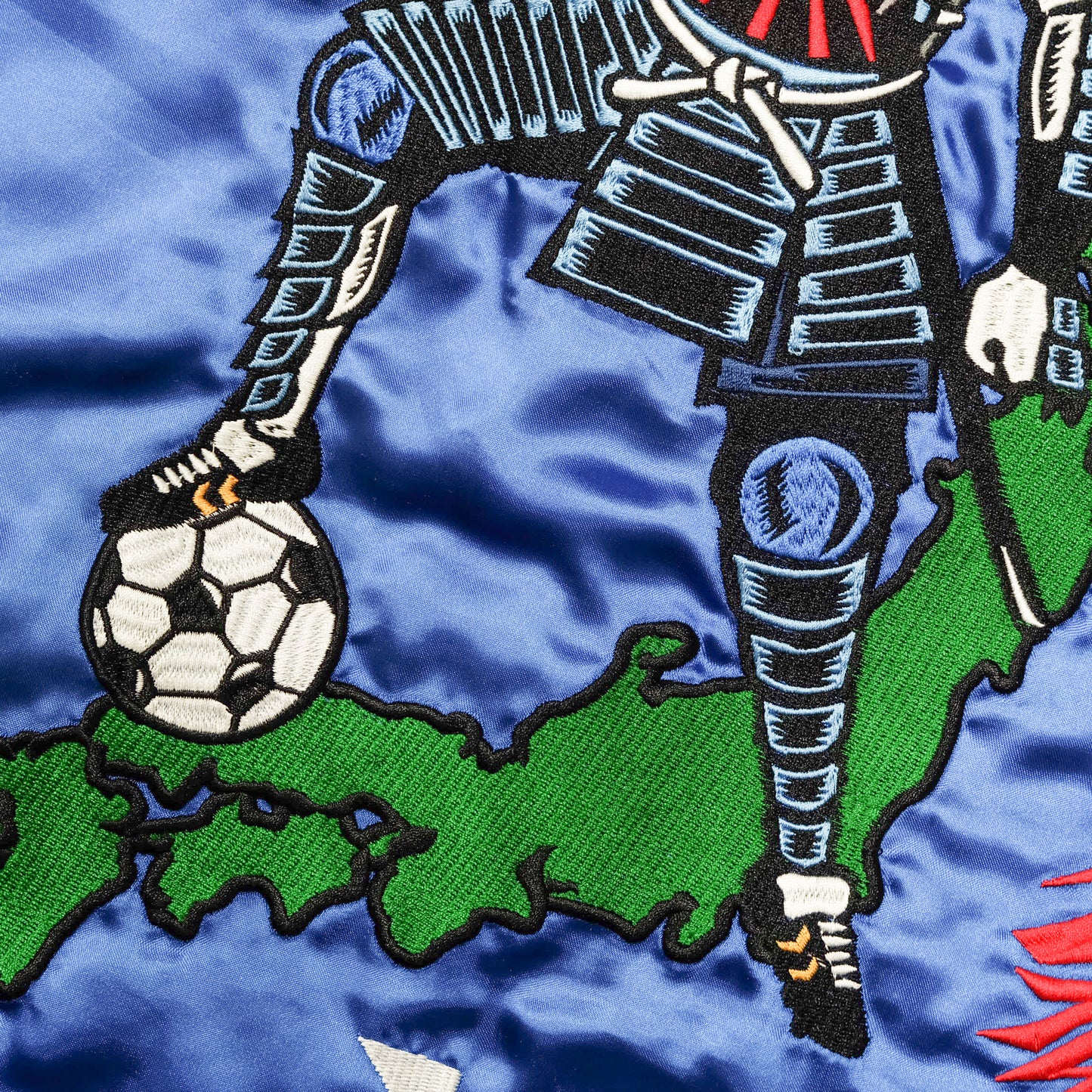 PUNK DRUNKERS Vintage Japanese Japan Soccer World Cup South Africa Samurai Musha Embroidered Yokosuka Jumper Bomber Sukajan Souvenir Jacket
