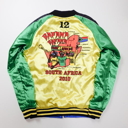 PUNK DRUNKERS Vintage Japanese Japan Soccer World Cup South Africa Samurai Musha Embroidered Yokosuka Jumper Bomber Sukajan Souvenir Jacket