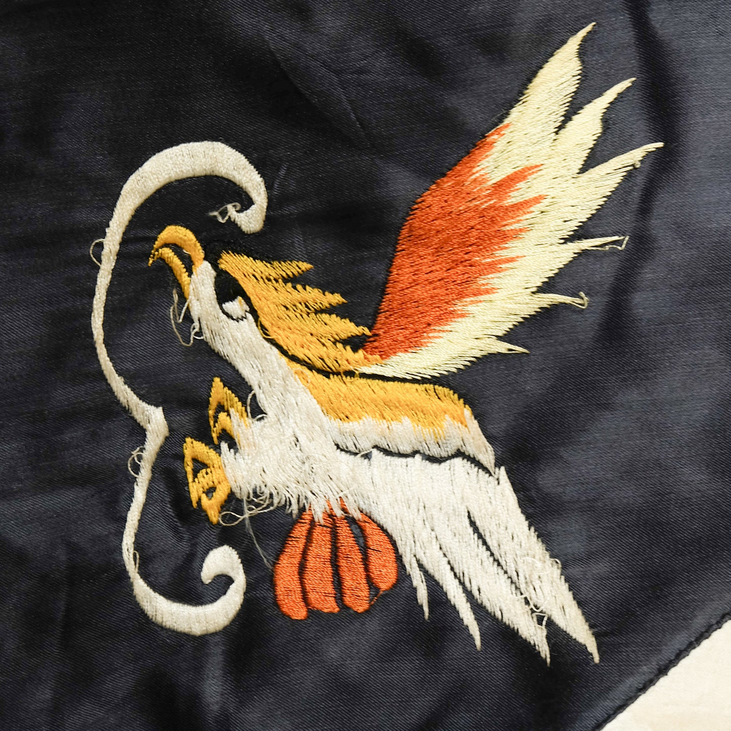 Vintage Japan Eagle Sukajan Jacket L Yokoburi Embroidered Navy White Souvenir Bomber Pine Hawk Japanese Streetwear