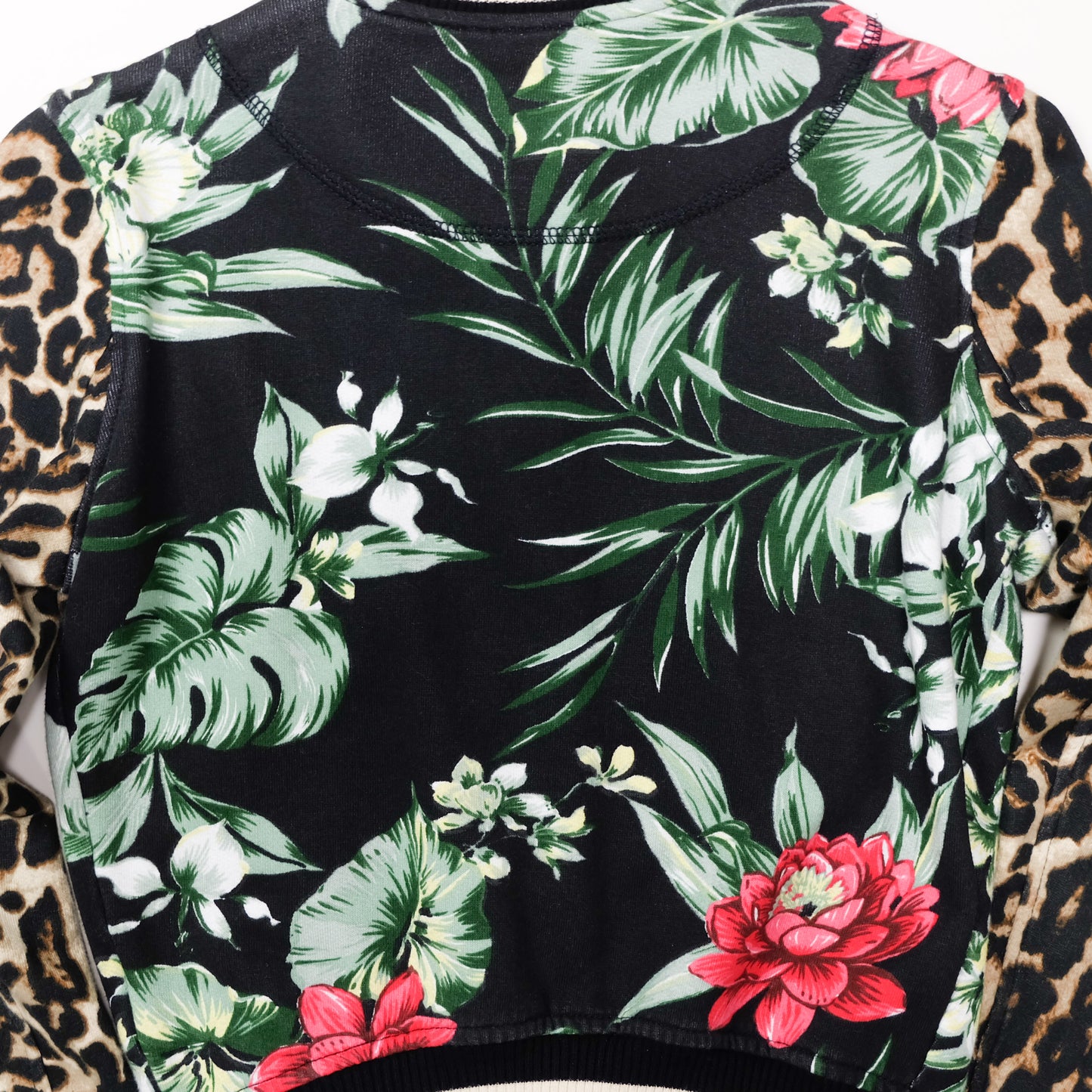 Denim & Supply Ralph Lauren Tiger Bomber Jacket XS Floral Leopard Embroidered Women’s Sukajan Style