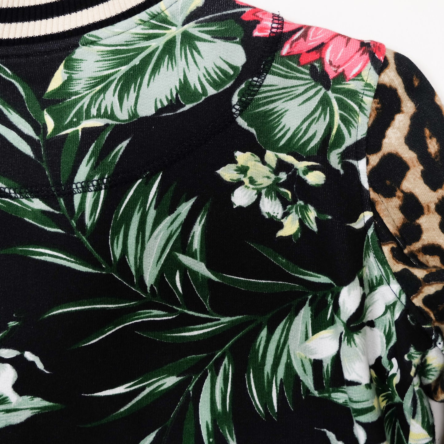 Denim & Supply Ralph Lauren Tiger Bomber Jacket XS Floral Leopard Embroidered Women’s Sukajan Style