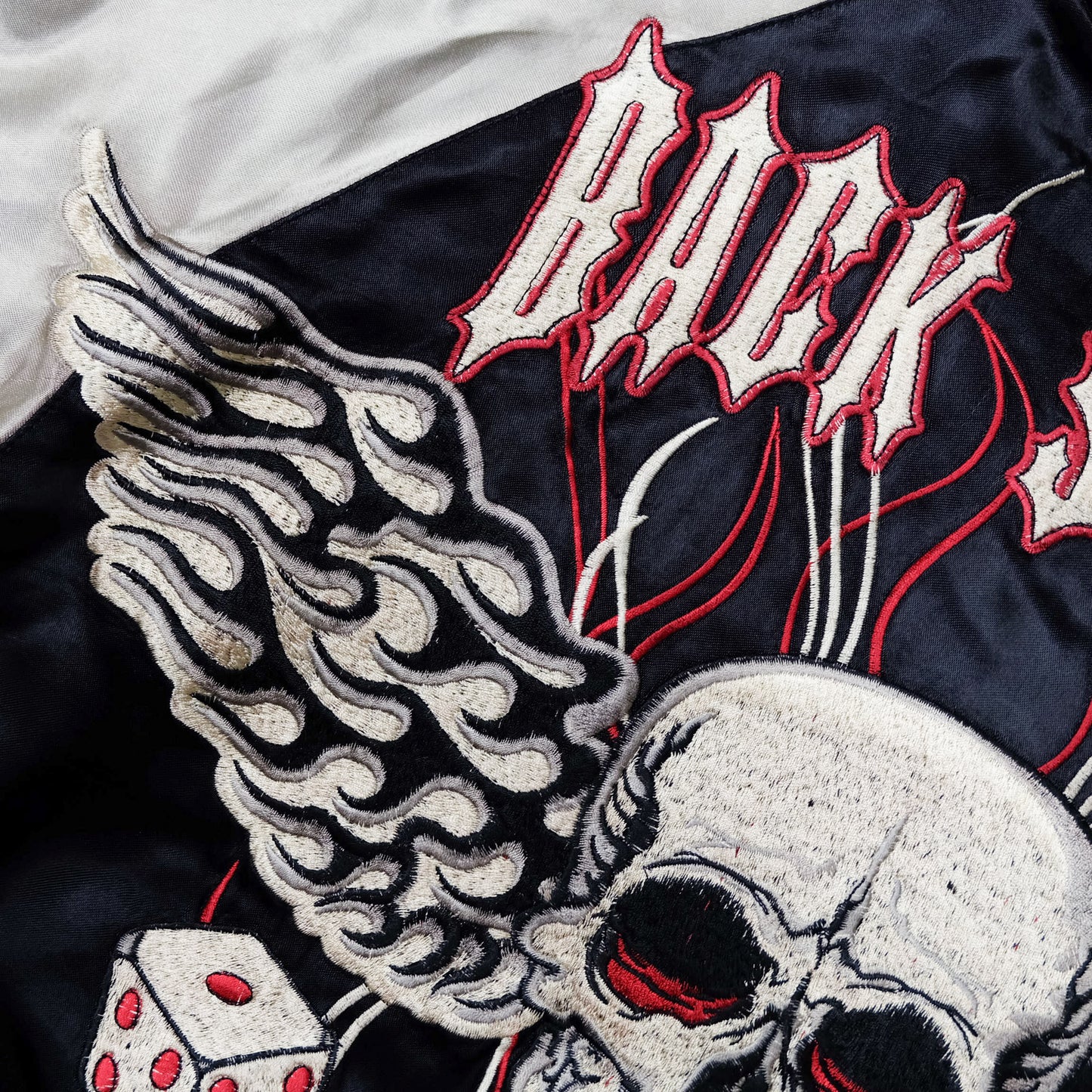 BACK STREET CRAWLER Vintage Japanese Japan Skeleton Skull Punk Junk Clothing  Embroidered Yokosuka Jumper Bomber Sukajan Souvenir Jacket S