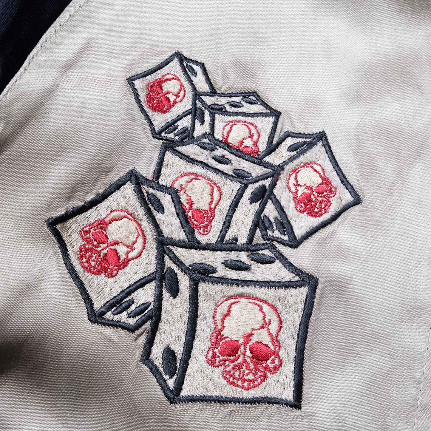 BACK STREET CRAWLER Vintage Japanese Japan Skeleton Skull Punk Junk Clothing  Embroidered Yokosuka Jumper Bomber Sukajan Souvenir Jacket S