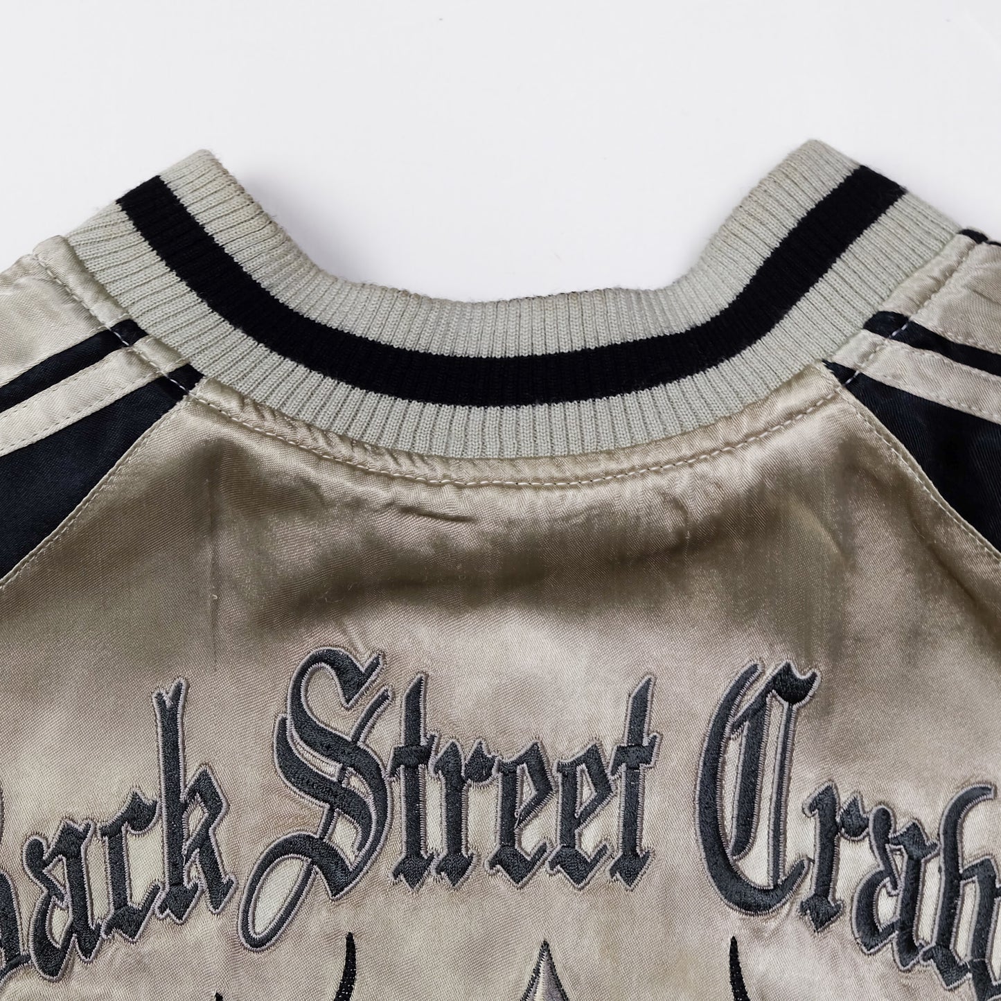 BACK STREET CRAWLER Vintage Japanese Japan Skeleton Skull Punk Junk Clothing  Embroidered Yokosuka Jumper Bomber Sukajan Souvenir Jacket S