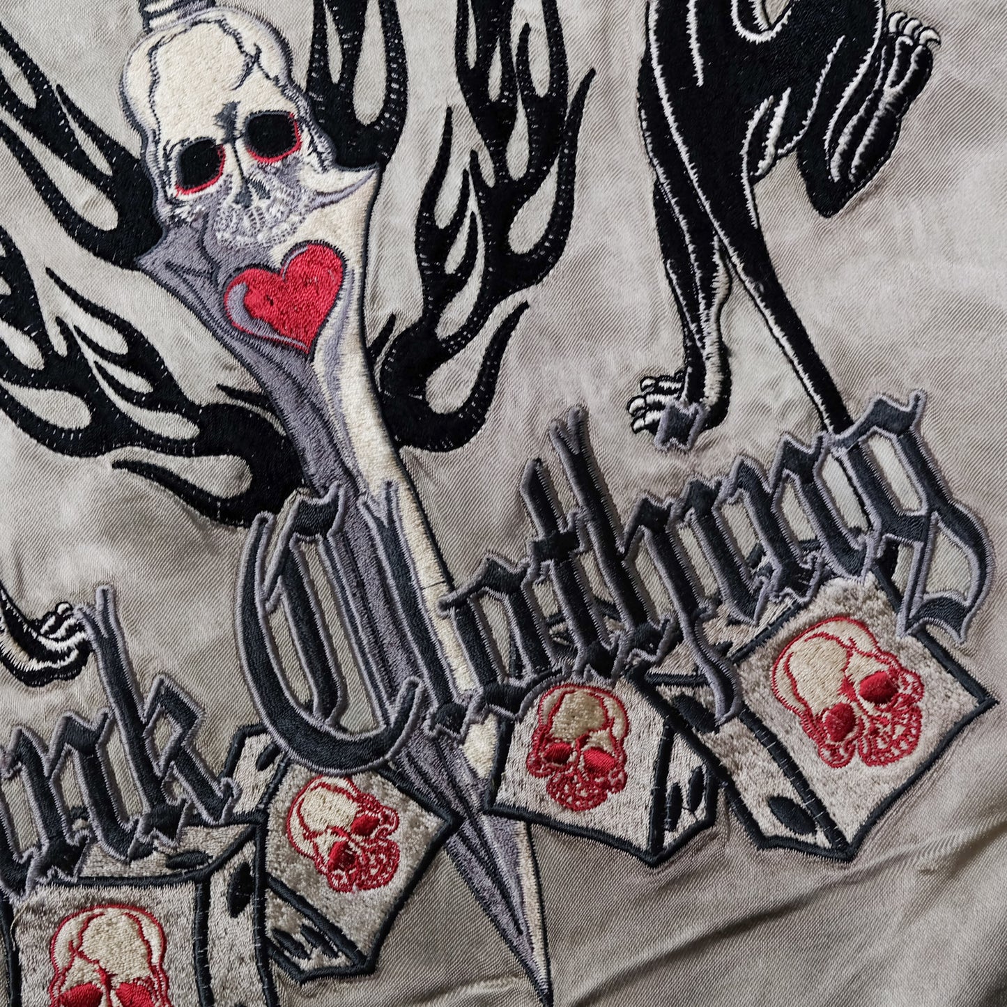 BACK STREET CRAWLER Vintage Japanese Japan Skeleton Skull Punk Junk Clothing  Embroidered Yokosuka Jumper Bomber Sukajan Souvenir Jacket S