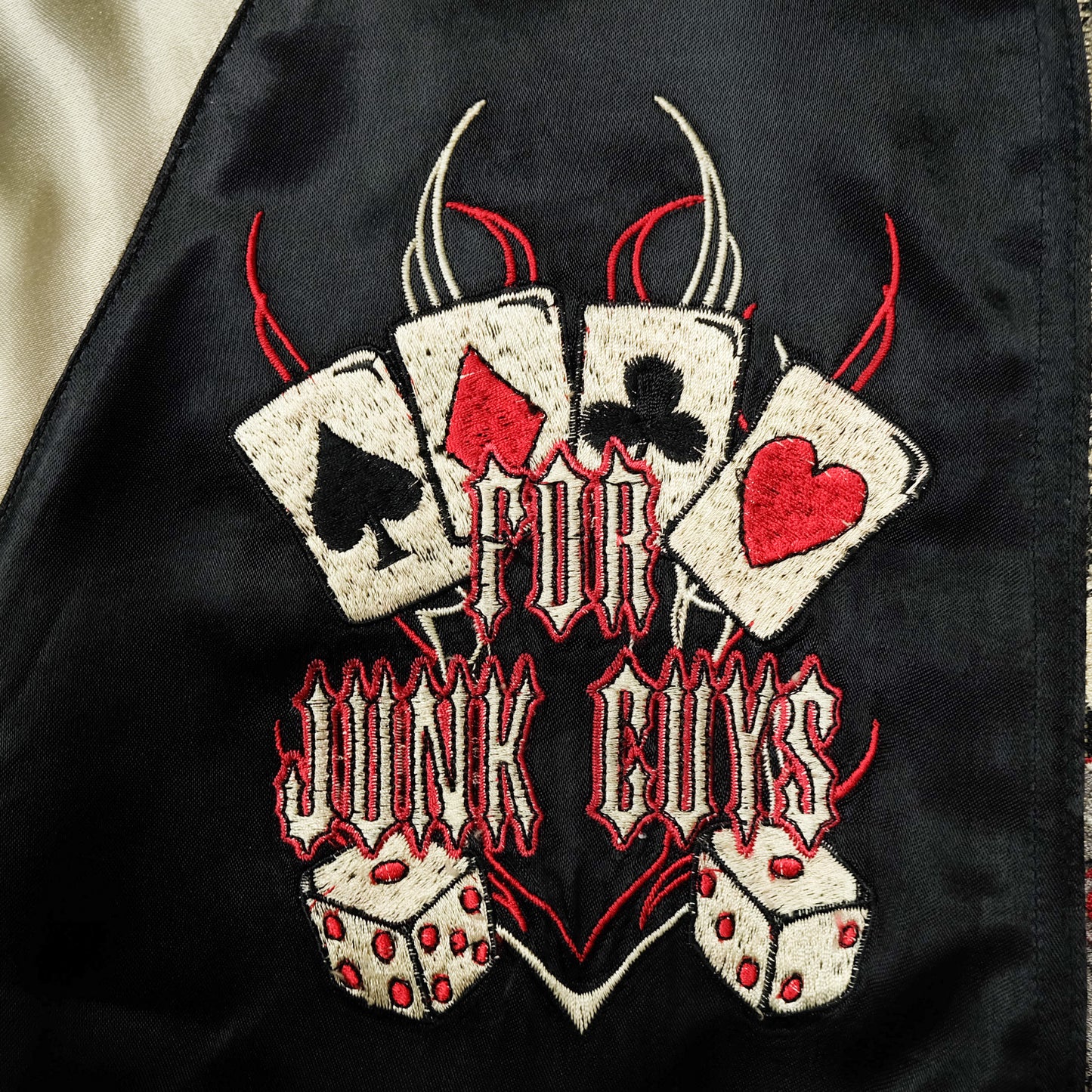 BACK STREET CRAWLER Vintage Japanese Japan Skeleton Skull Punk Junk Clothing  Embroidered Yokosuka Jumper Bomber Sukajan Souvenir Jacket S