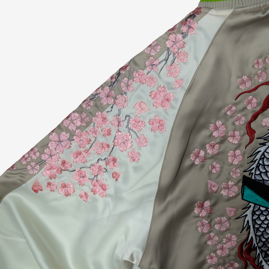 Nishiki x Evangelion EVA-01 Sakura Sukajan Jacket Size M | Pink Japanese Anime Souvenir Bomber