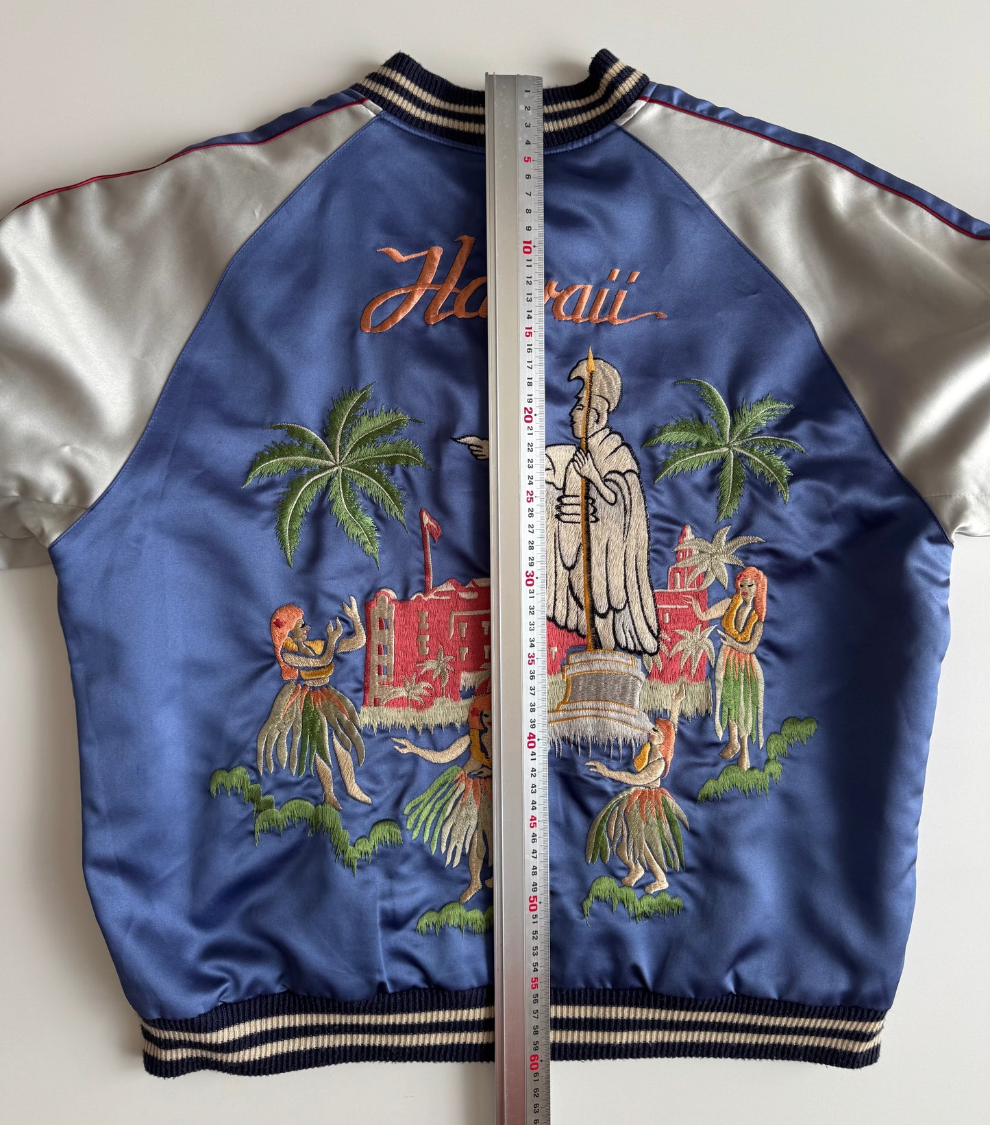 Vintage Tailor Toyo Enterprise Reversible Hawaii Sukajan Jacket Dragon Hawaii Hula Girl Aloha Embroidered Japanese Souvenir Bomber Size M