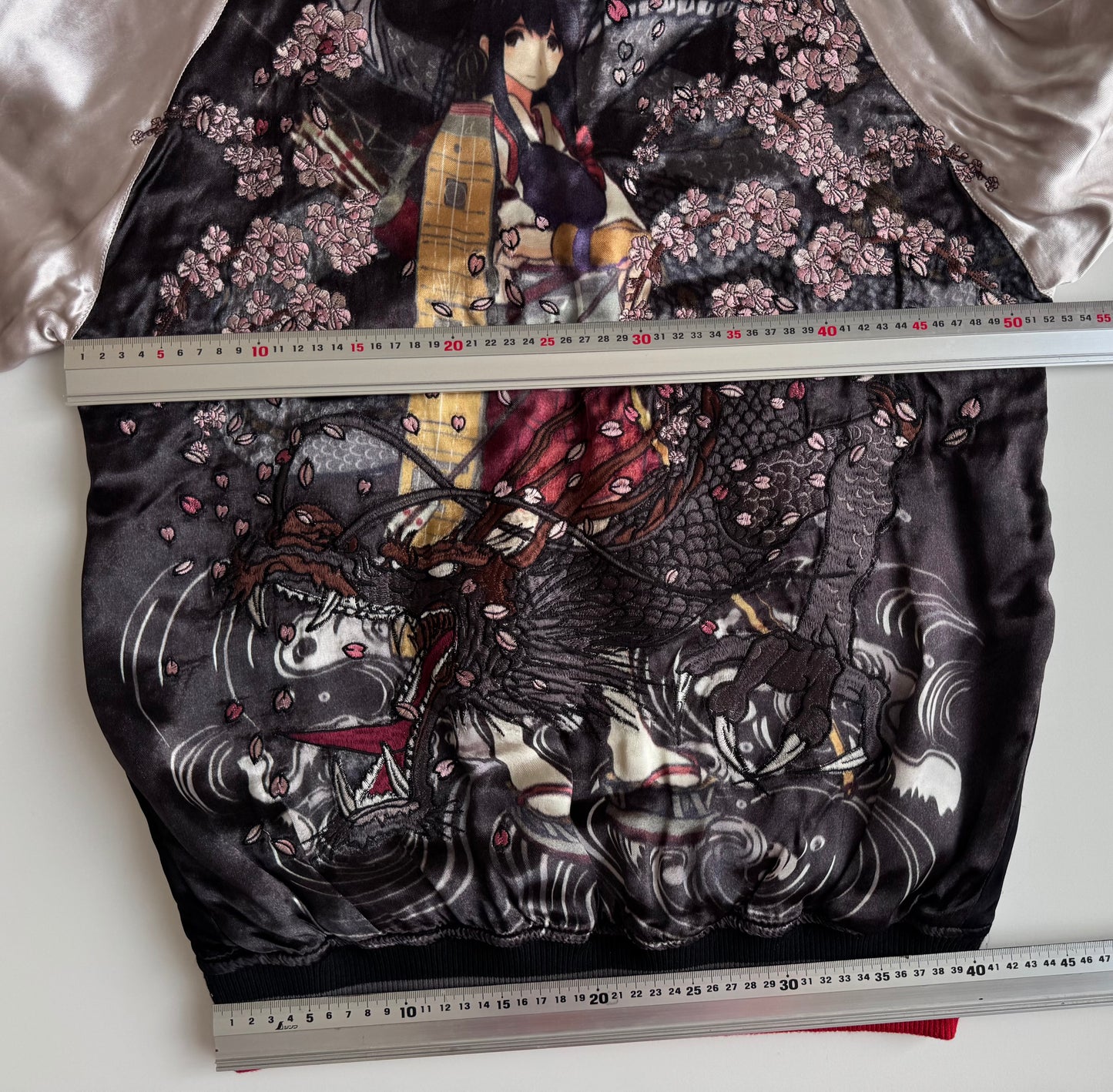 2015 Kantai Collection Akagi Sukajan Jacket Large Reversible Anime Dragon Sakura Embroidered KanColle Bomber Deadstock
