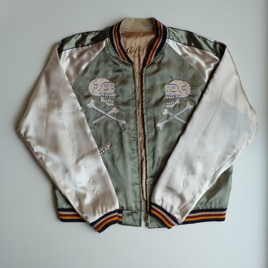 Rare Tailor Toyo TT11510 WHEELS Hot Rod Skull Women Gold Tiger Reversible Sukajan Japanese Souvenir Jacket