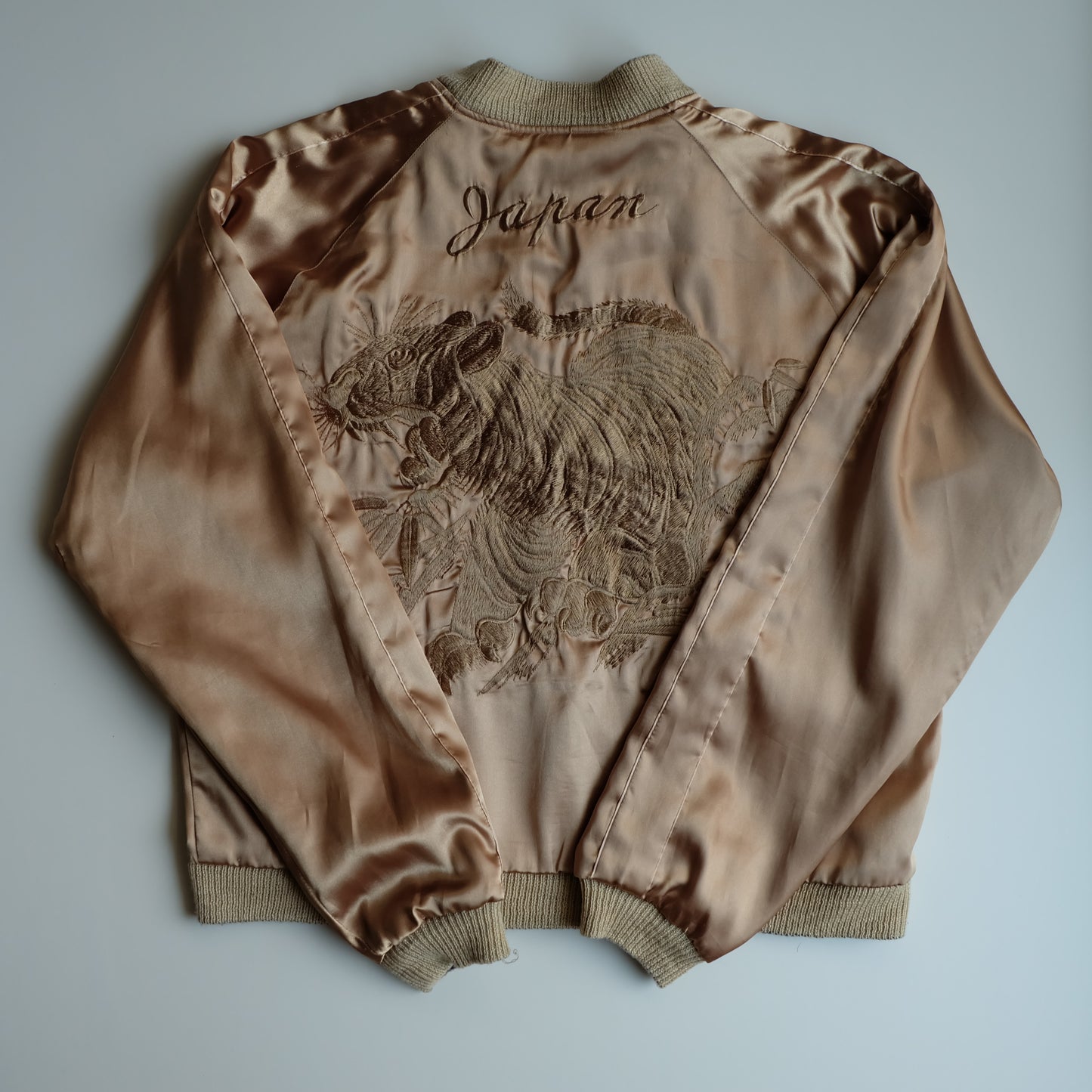 Rare Tailor Toyo TT11510 WHEELS Hot Rod Skull Women Gold Tiger Reversible Sukajan Japanese Souvenir Jacket