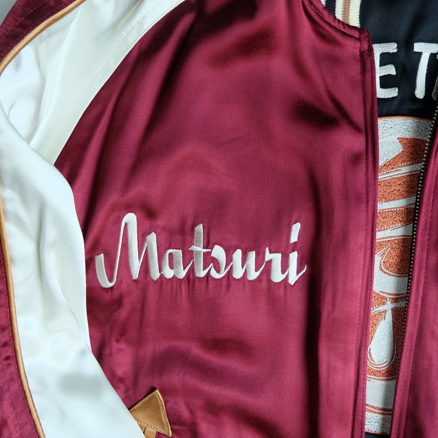 Rare Vintage Tedman Ted Company BRM Bakuretsu Ranman Musume Reversible Sukajan M-L Mikoshi Festival Vehicle of God Japanese Satin Bomber Jacket