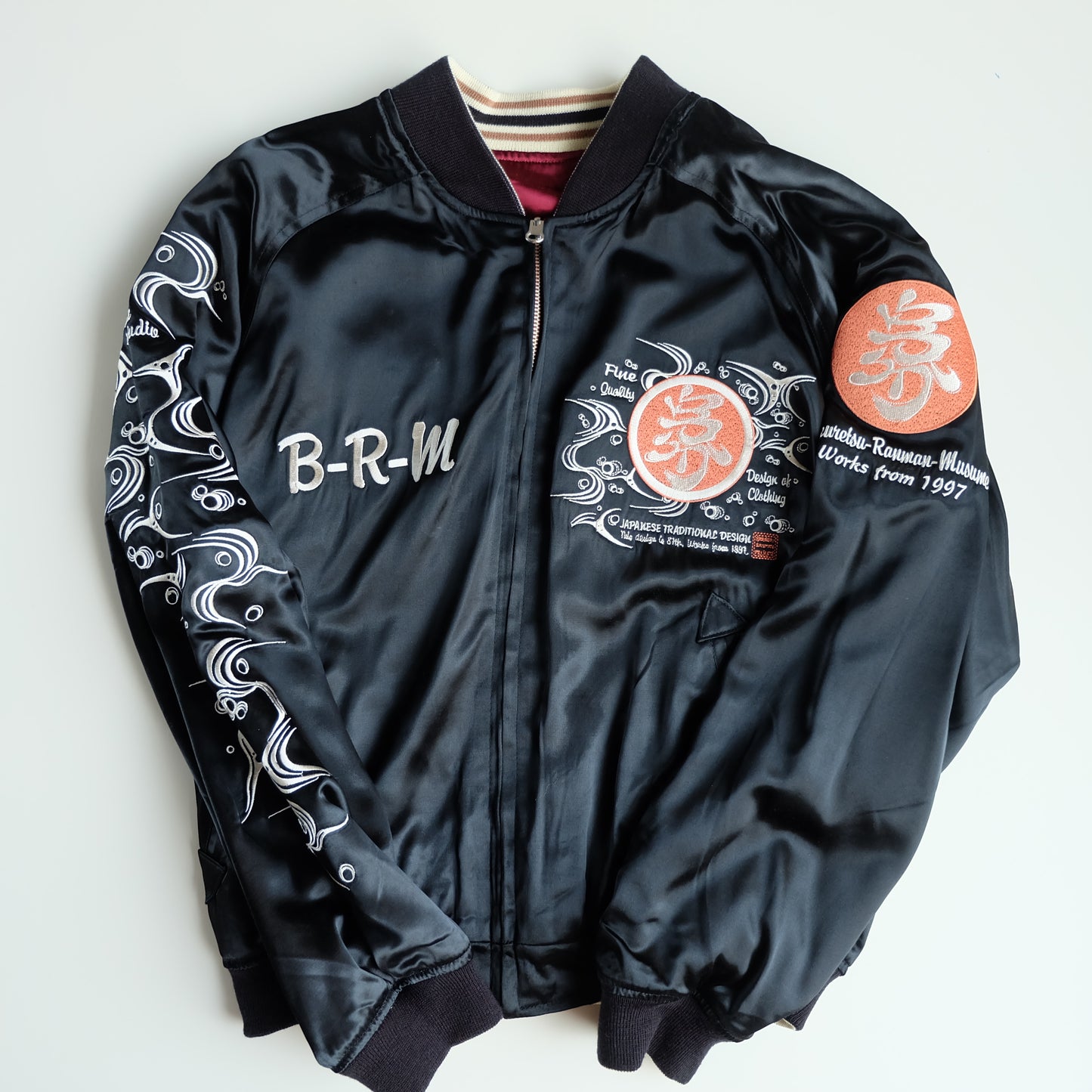 Rare Vintage Tedman Ted Company BRM Bakuretsu Ranman Musume Reversible Sukajan M-L Mikoshi Festival Vehicle of God Japanese Satin Bomber Jacket