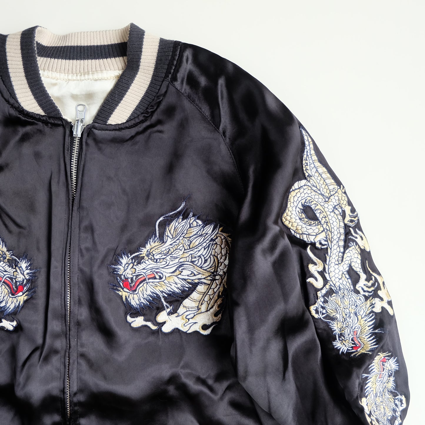 Rare CROWS x WORST Regulus Bōya Harumichi Reversible Sukajan Jacket | Japan Tokyo Dragon Black Satin Manga Bomber
