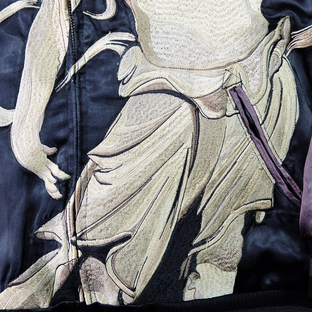 Vintage Reversible Nio Agyo Ungyo Sukajan Jacket M-L Gold Brocade Japanese Buddhist Guardian Yokosuka Bomber