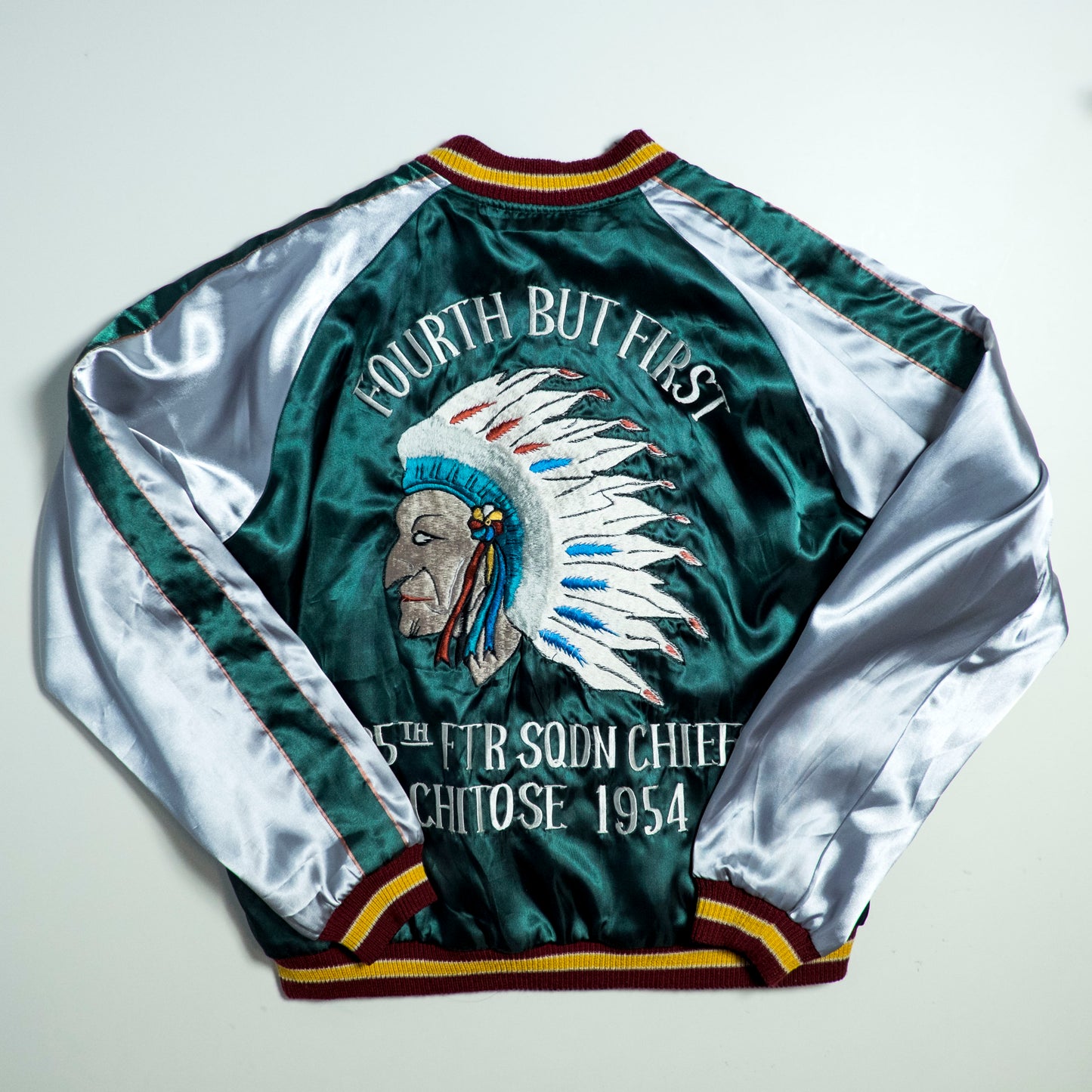 Vintage Tailor Toyo TT11145 Reversible Sukajan XL 335th Chiefs Chitose Hawaii Pan Am Flying Clippers Souvenir Jacket M-L